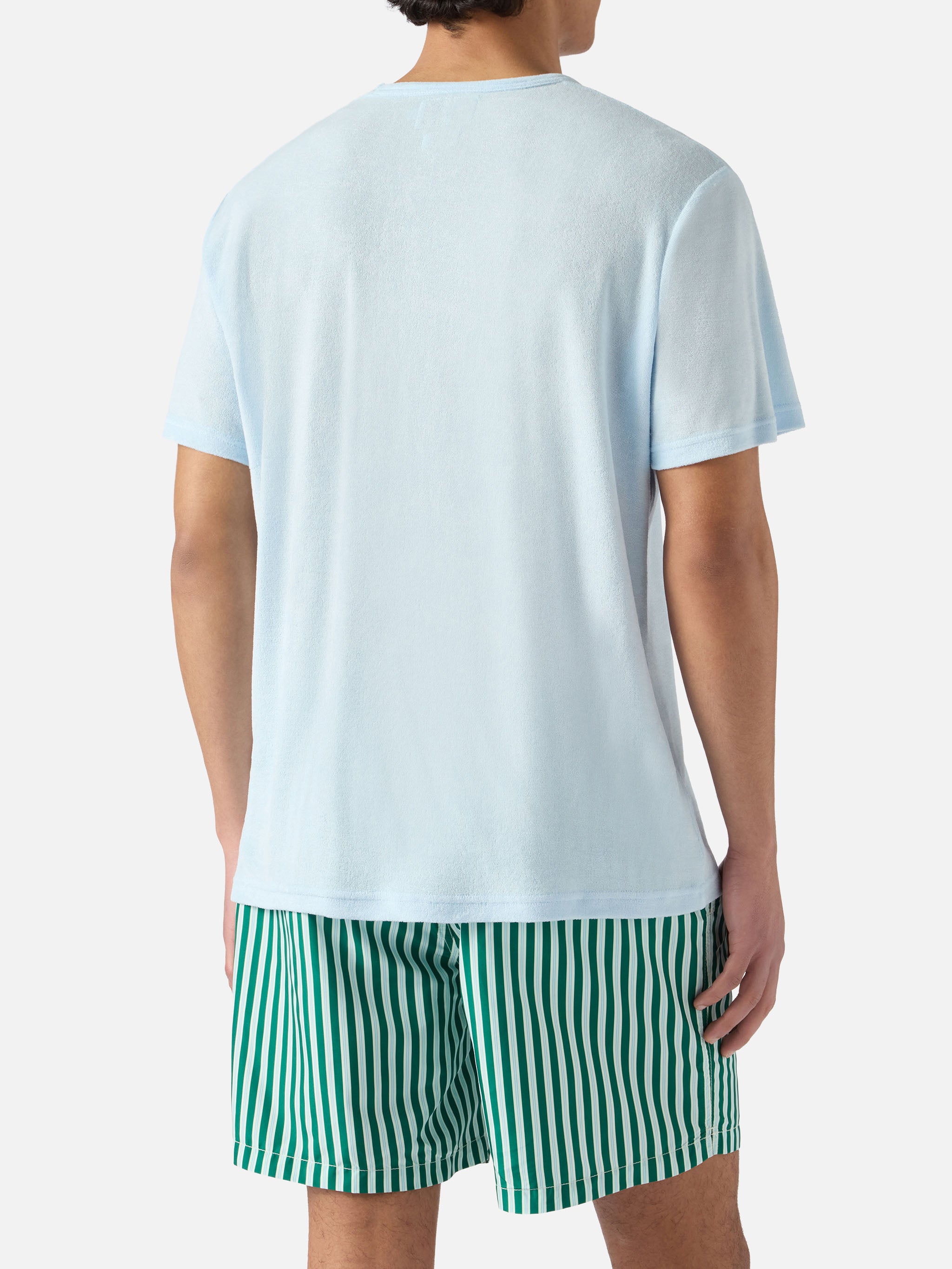 mc2-saint-barth-gary-t-shirt-uomo-azzurra-effetto-spugna-con-ricamo-logo image 4