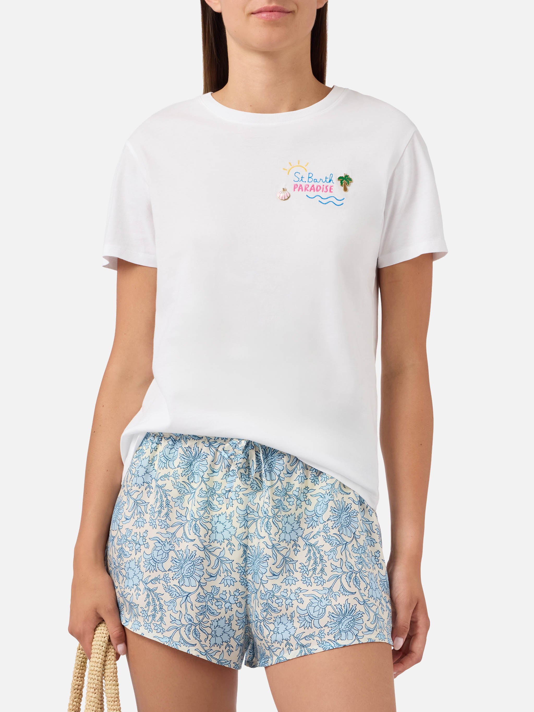 mc2-saint-barth-t-shirt-emilie-bianca-con-ricamo-charm-st-barth-paradise image 2