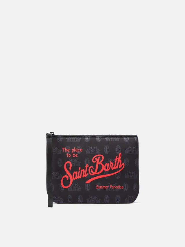 mc2-saint-barth-pochette-aline-scuba-nero-ac-milan-special-edition image 1
