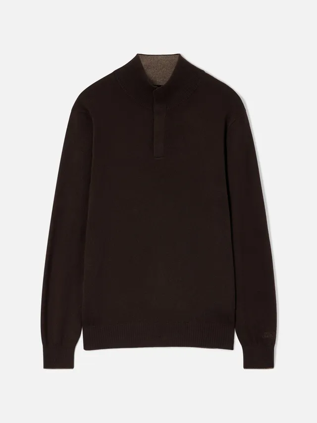 mc2-saint-barth-maglione-uomo-marlow-marrone-collo-alto-merino-cashmere image 1