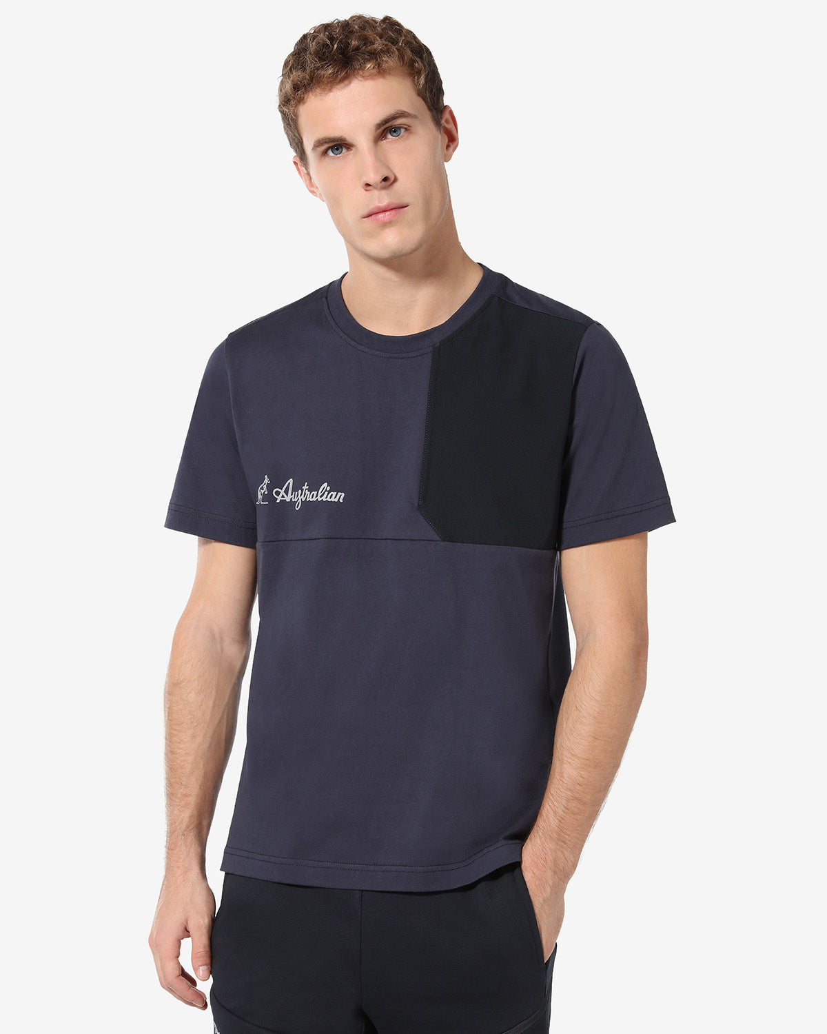 australian-tek-fleece-t-shirt-blu-navy-t-shirt-cotone-regular-fit image 1
