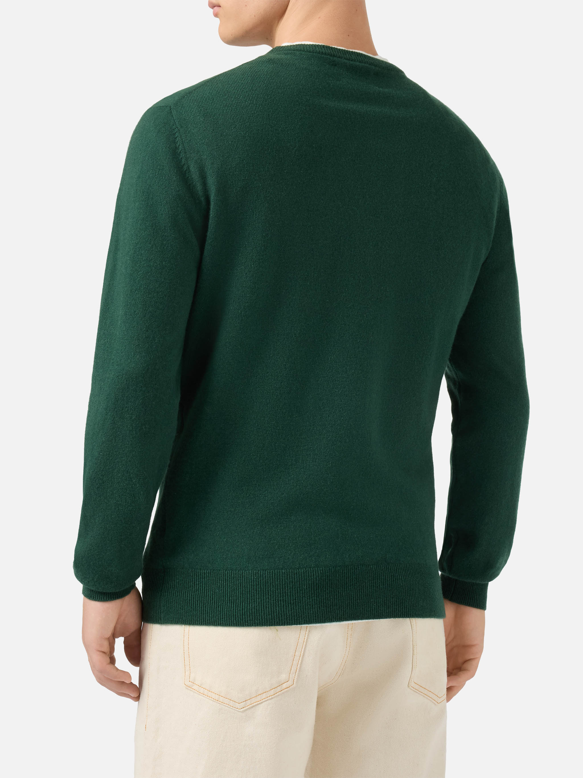 mc2-saint-barth-regent-maglione-uomo-100-cashmere-verde-scuro image 2