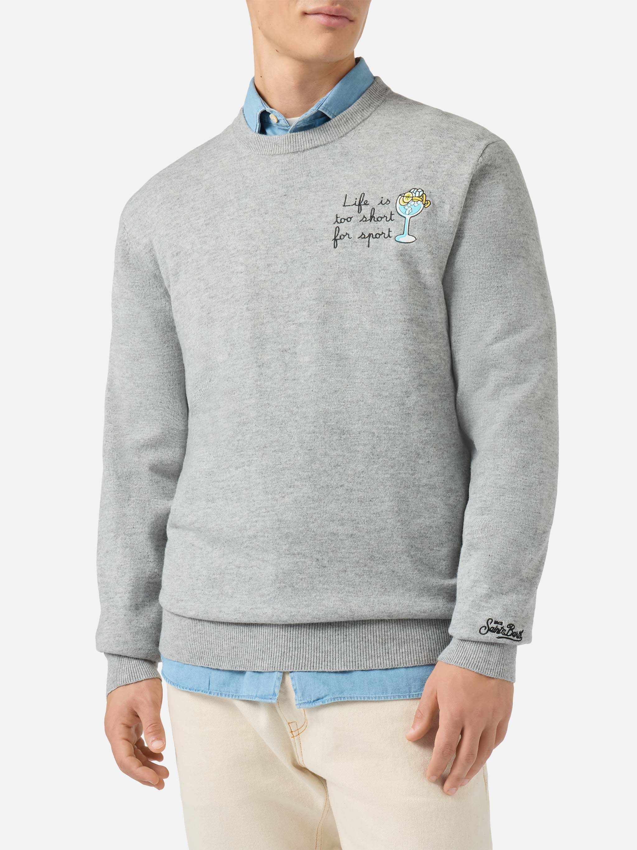 mc2-saint-barth-maglione-heron-light-uomo-grigio-misto-cashmere image 2