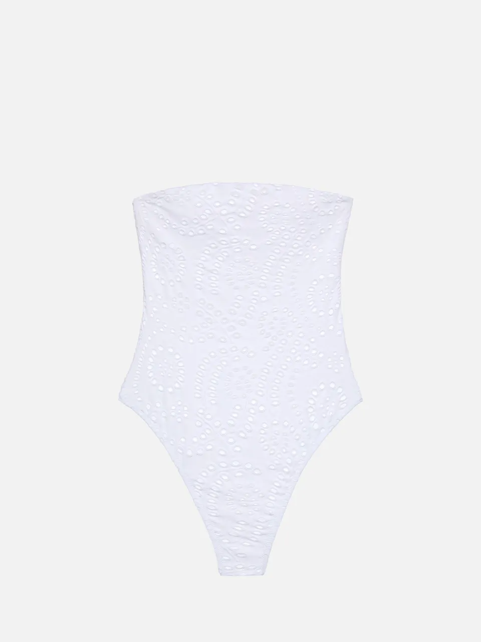 mc2-saint-barth-kayla-costume-intero-senza-spalline-in-sangallo-di-cotone-bianco image 1