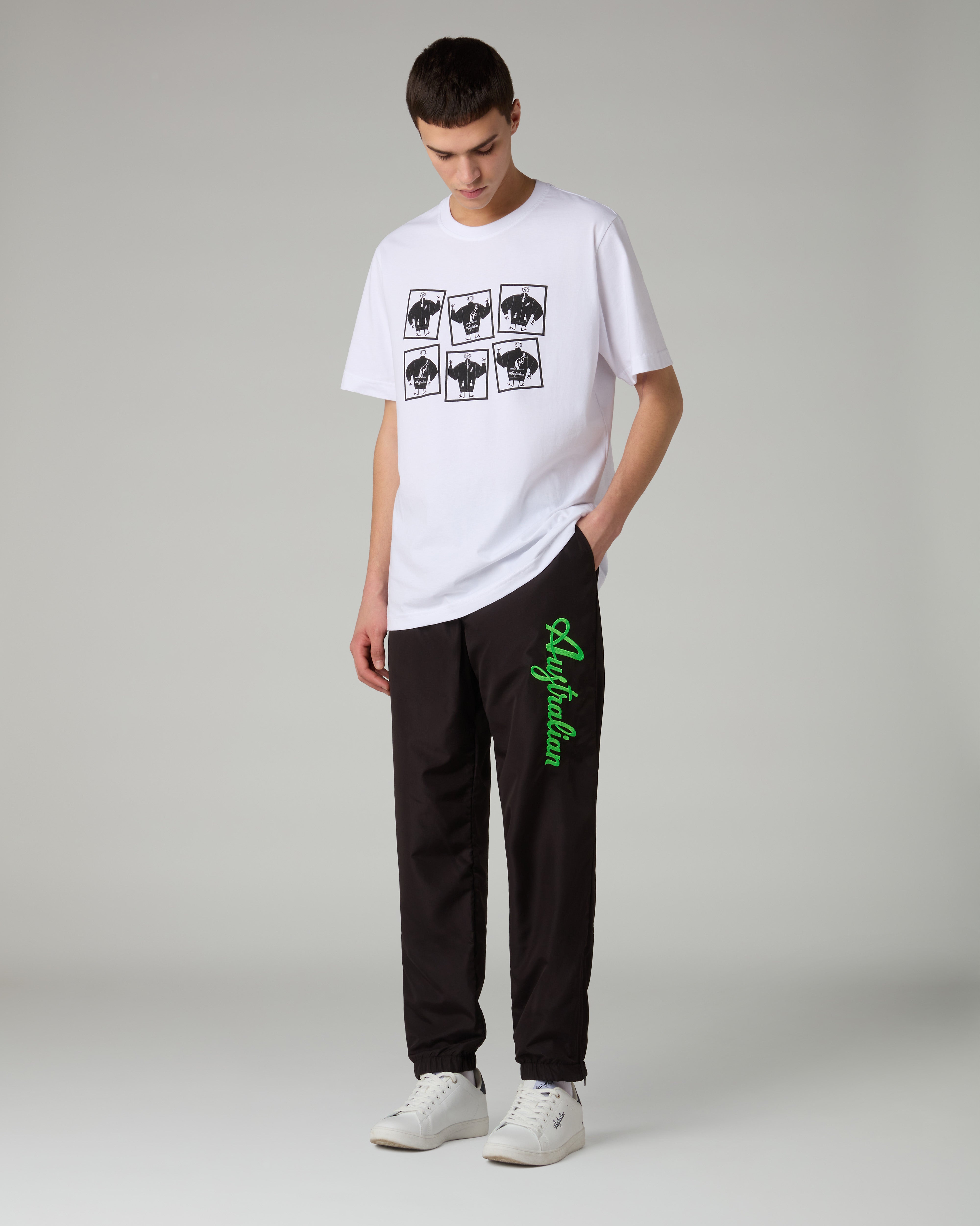 australian-logo-smash-track-pant-pantaloni-tuta-nero image 2