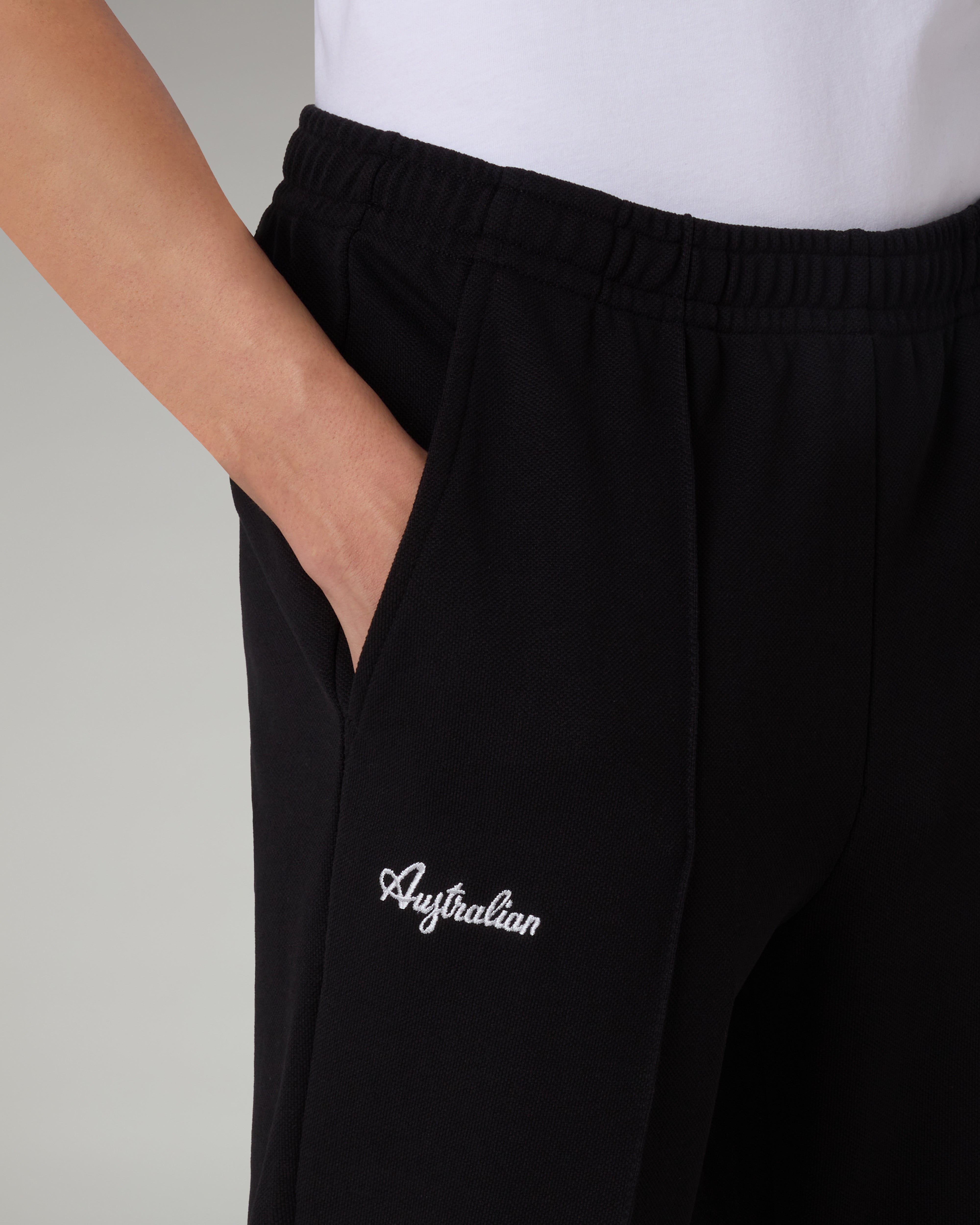 australian-posh-piquet-tracksuit-tuta-in-piquet-garzato-nero-made-in-italy image 7