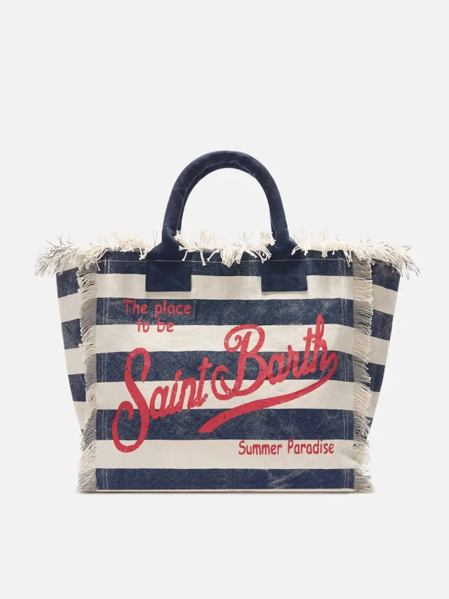 mc2-saint-barth-vanity-regular-borsa-in-canvas-a-righe-orizzontali-blu image 1