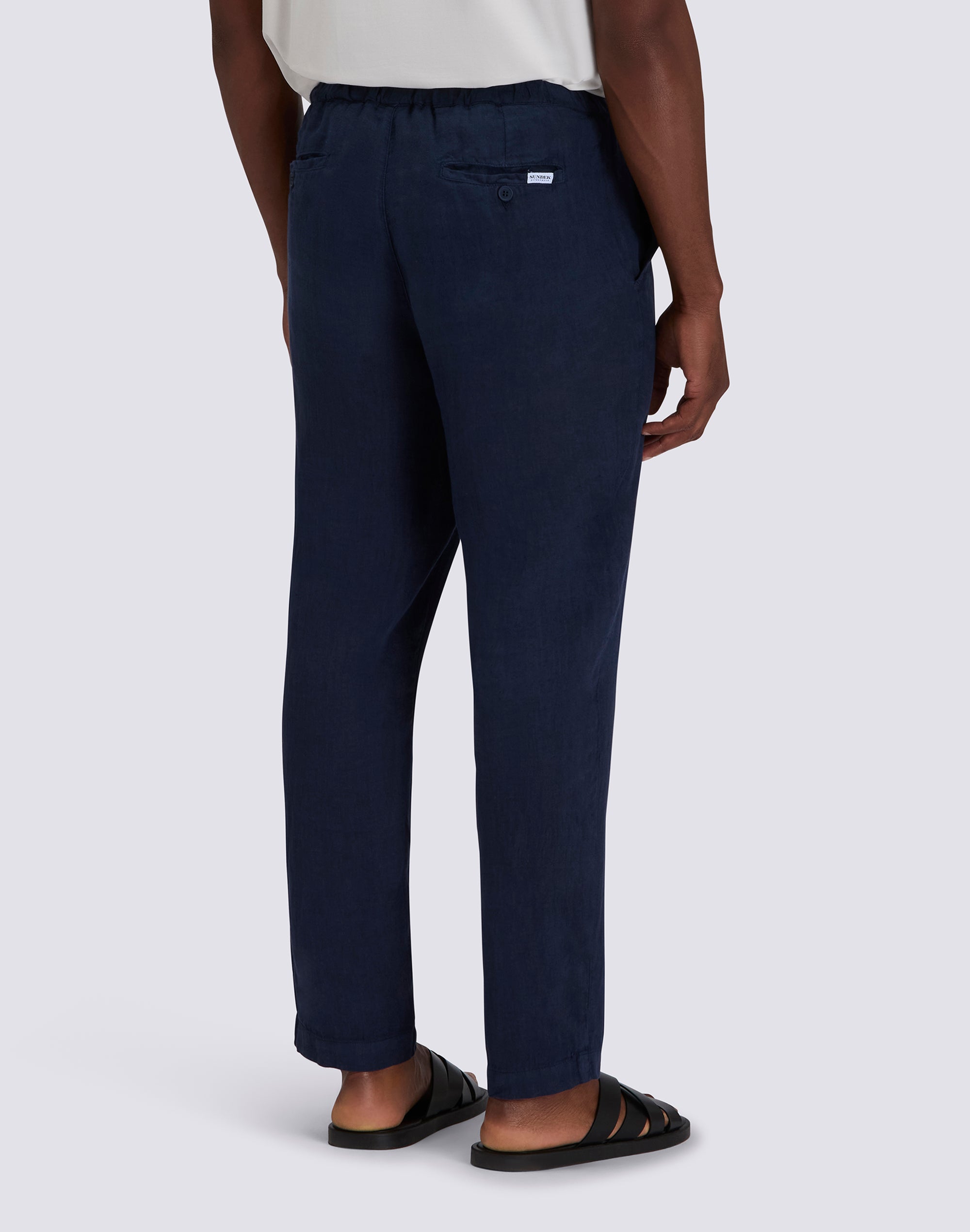 sundek-pantaloni-lunghi-uomo-in-lino-a-vita-elasticata image 2