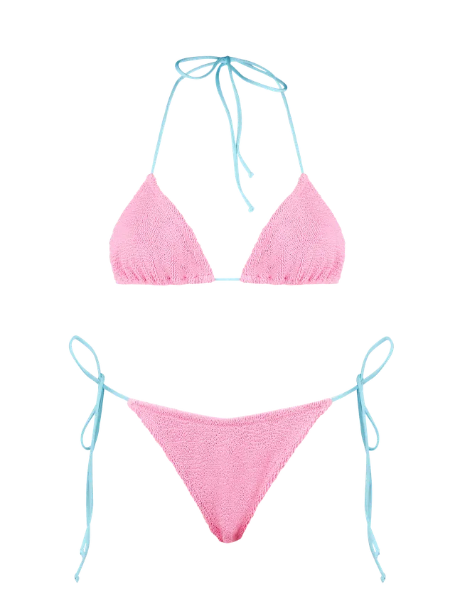 mc2-saint-barth-leah-bikini-lucienne-triangolo-crinkle-rosa-special-edition image 1