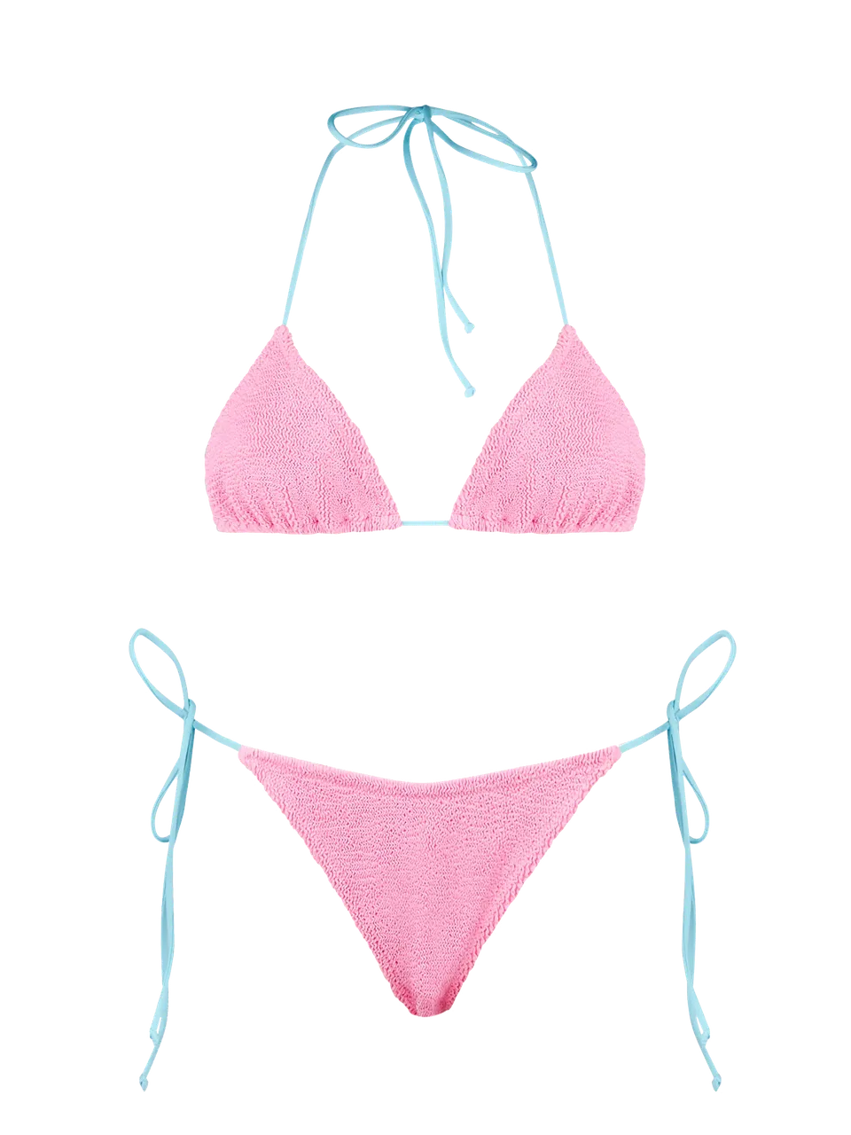 mc2-saint-barth-leah-bikini-lucienne-triangolo-crinkle-rosa-special-edition image 1