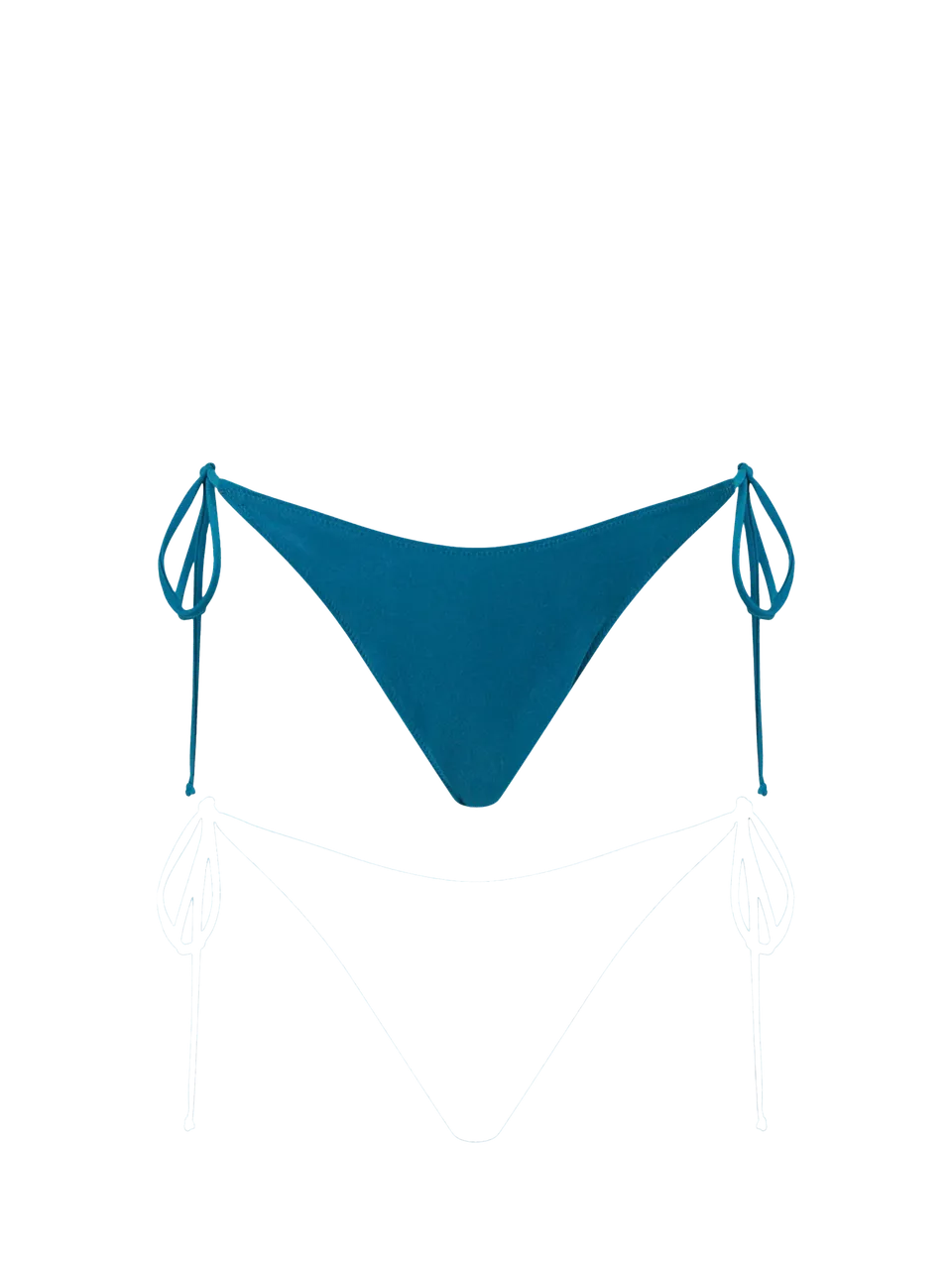 mc2-saint-barth-slip-bikini-marielle-verde-teal-con-laccetti-regolabili image 1