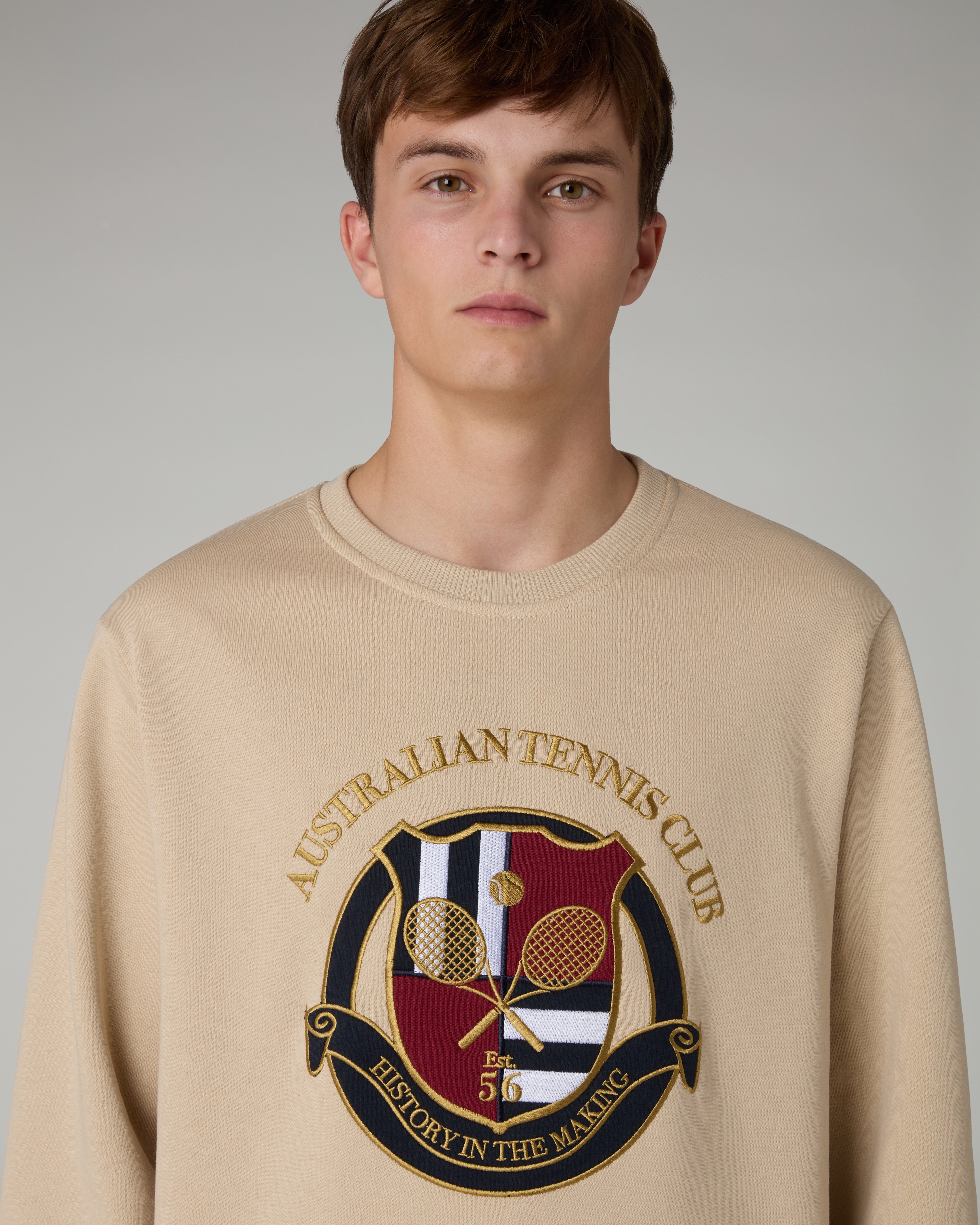 australian-tennis-club-crewneck-sabbia image 4