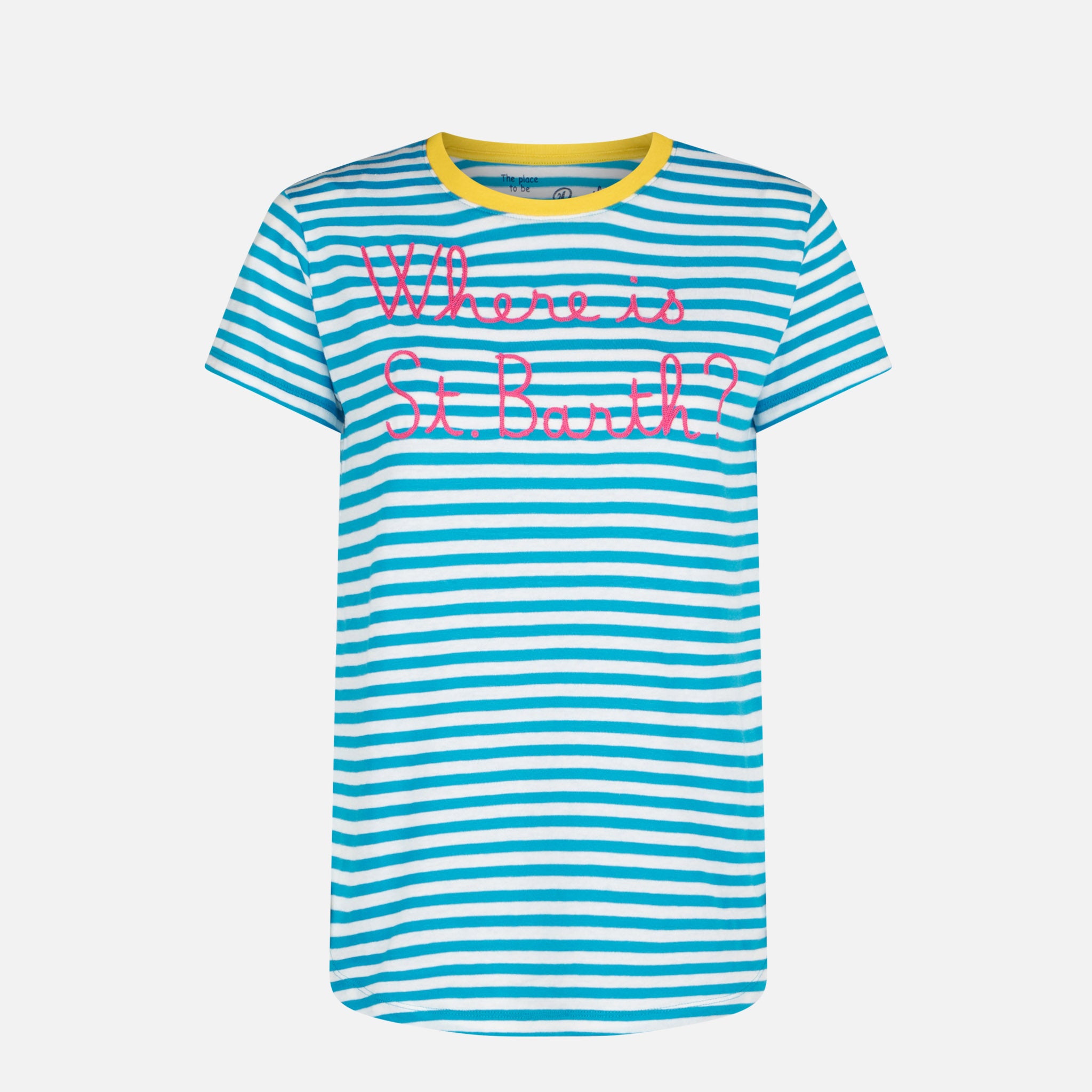 mc2-saint-barth-t-shirt-donna-bluette-righe-where-is-st-barth-cotone image 4