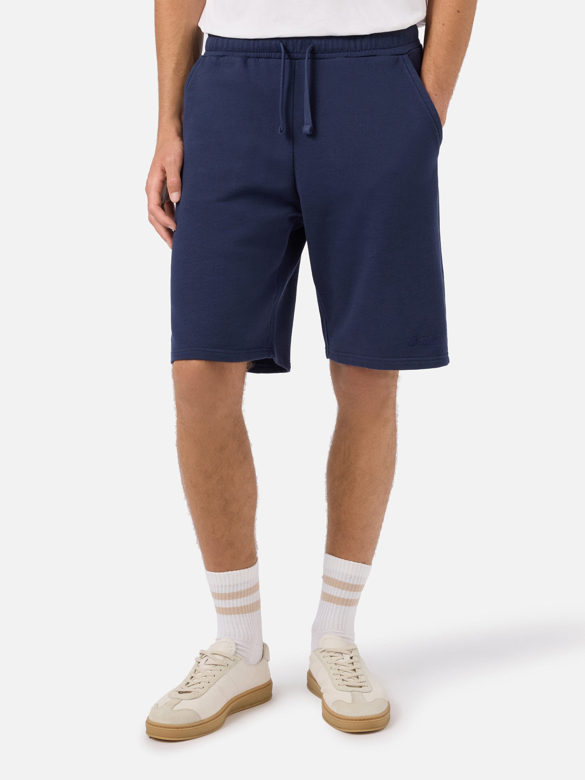 mc2-saint-barth-bermuda-randle-uomo-in-felpa-di-cotone-blu-navy image 1