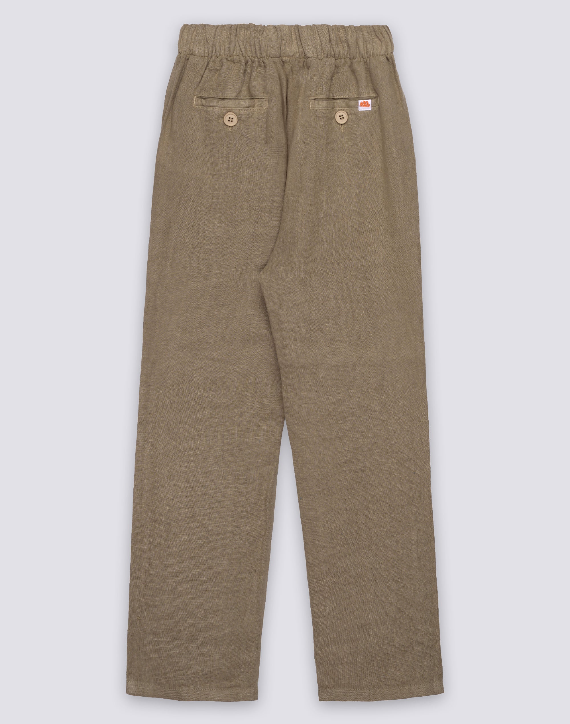 sundek-pantaloni-lunghi-in-lino-da-bambino-tinto-capo-vita-elastica image 2