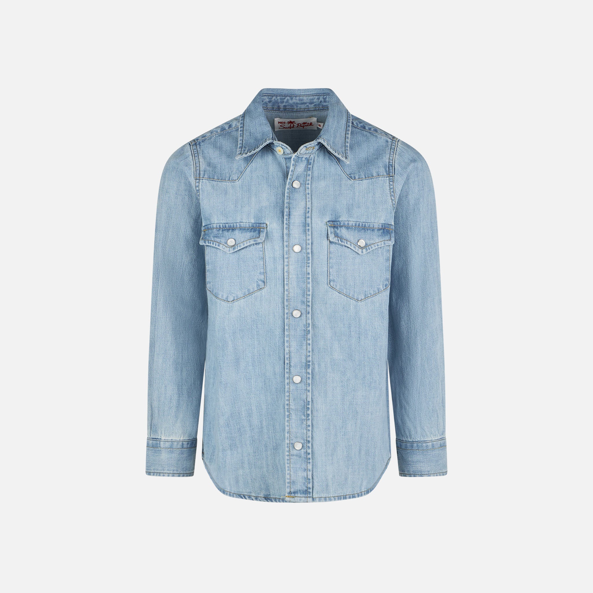 mc2-saint-barth-camicia-bambino-in-lino-denim-effetto-vintage image 1