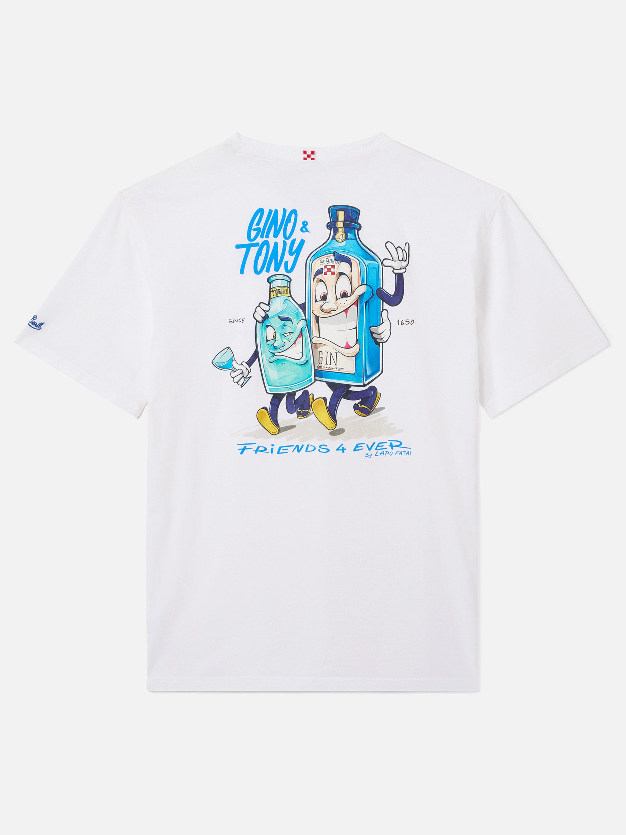 mc2-saint-barth-portland-t-shirt-bianca-in-cotone-gino-tony-special-edition-da-u image 1