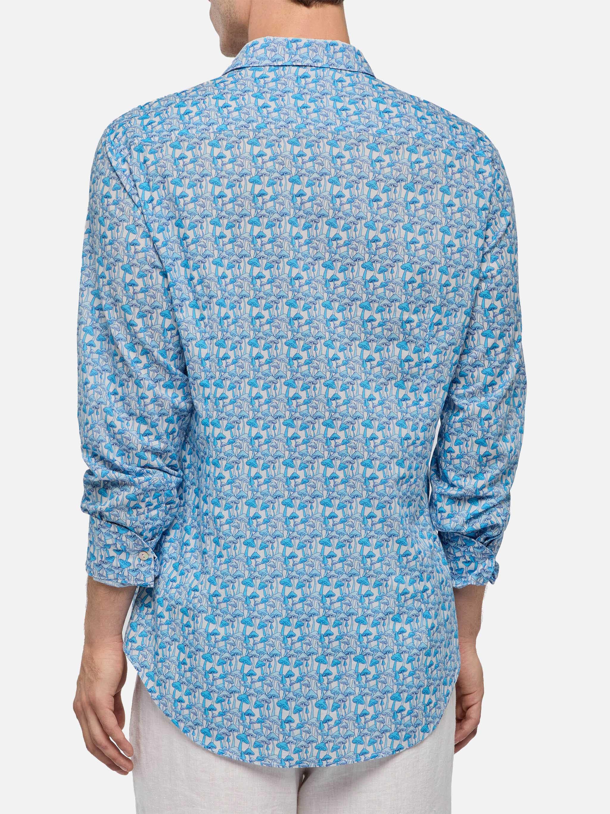 mc2-saint-barth-sikelia-camicia-cotone-mussola-stampa-funghi-azzurro-chiaro image 3