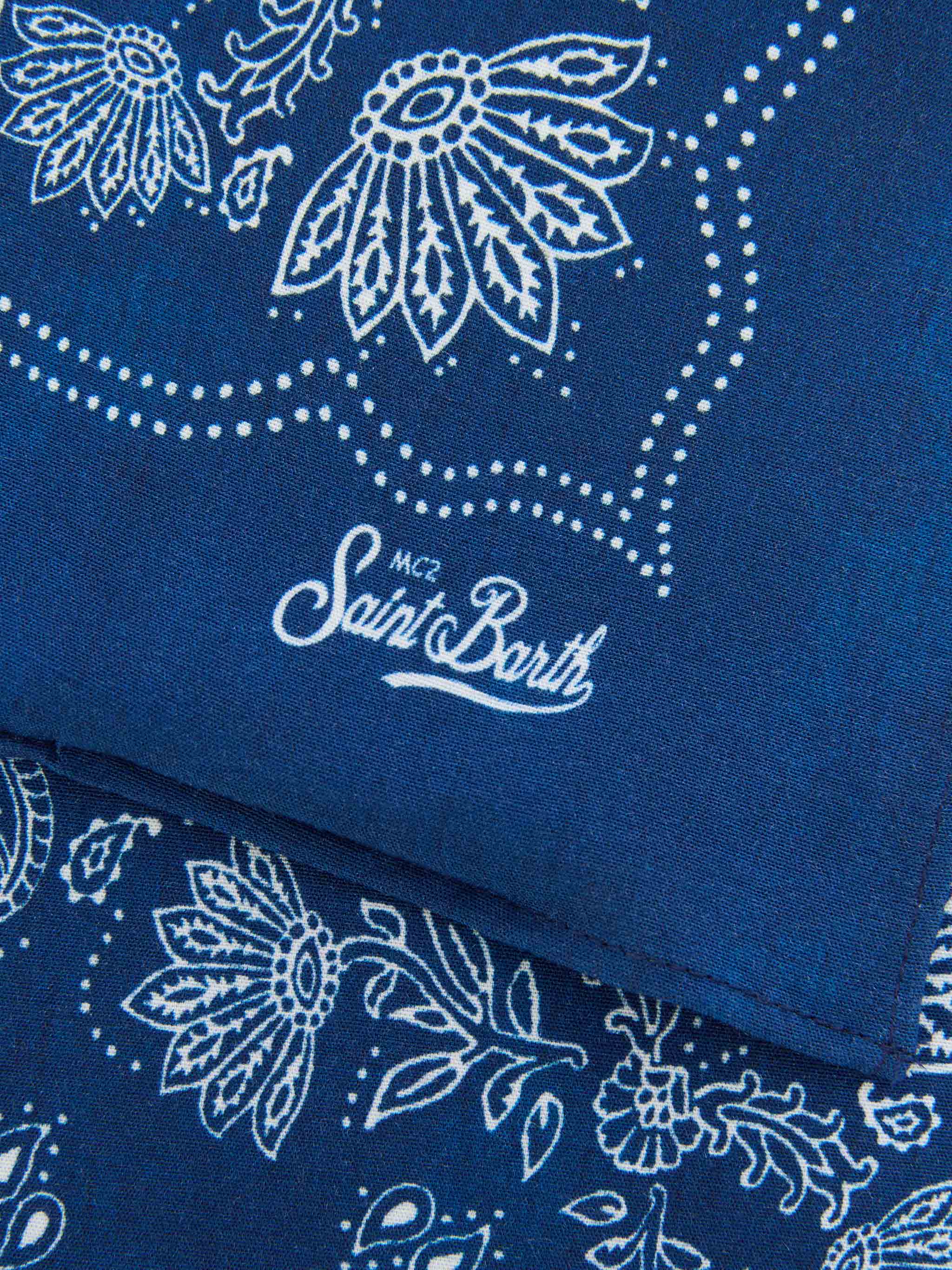 mc2-saint-barth-foulard-in-cotone-con-stampa-bandana-blu-indigo-53x53-cm image 3