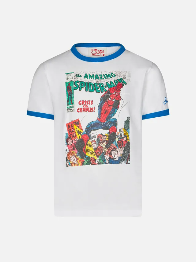 mc2-saint-barth-dean-jr-t-shirt-bambino-bianca-spiderman-special-edition-marvel image 1