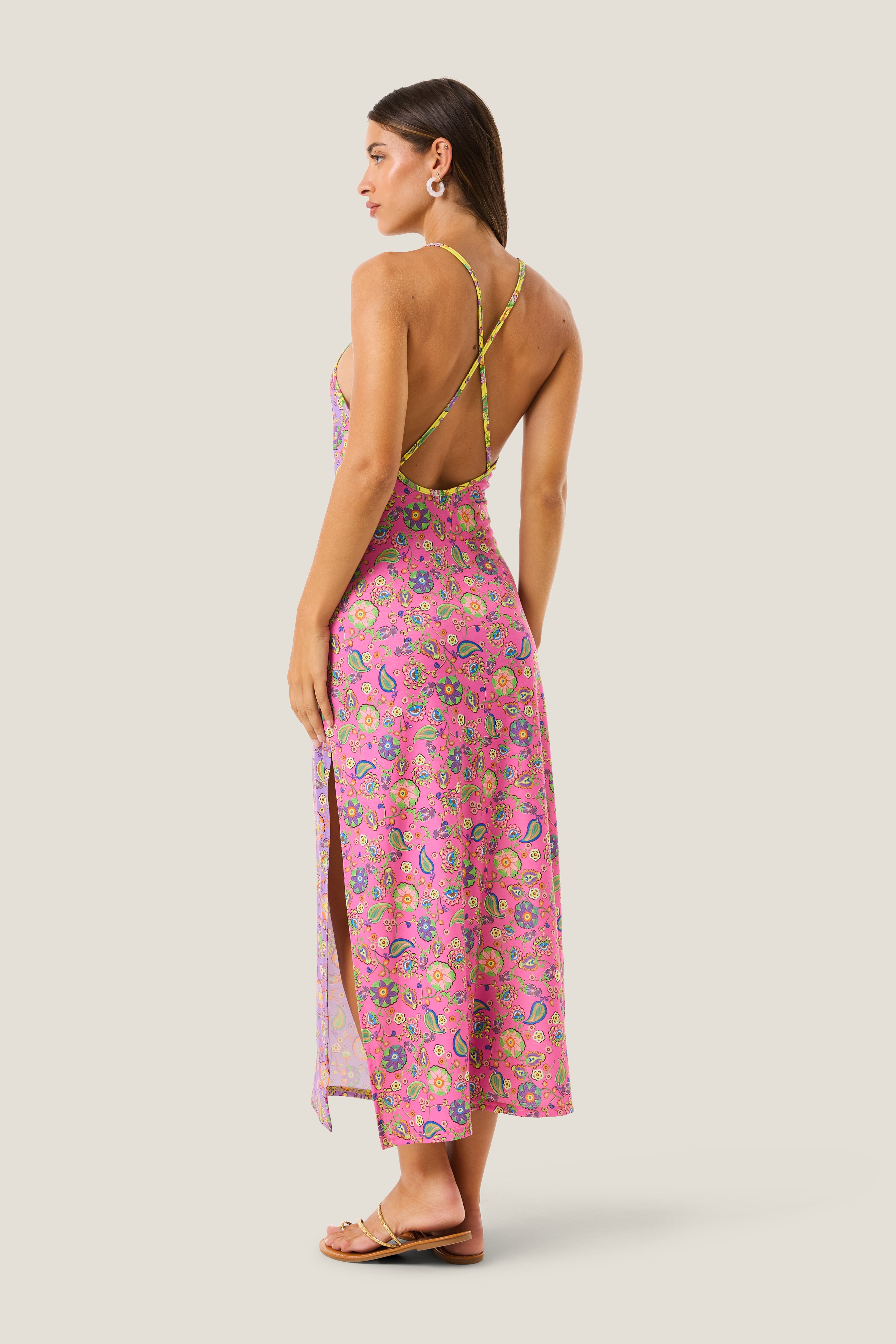 4giveness-abito-lungo-scollato-boho-chic-donna-cover-up image 2