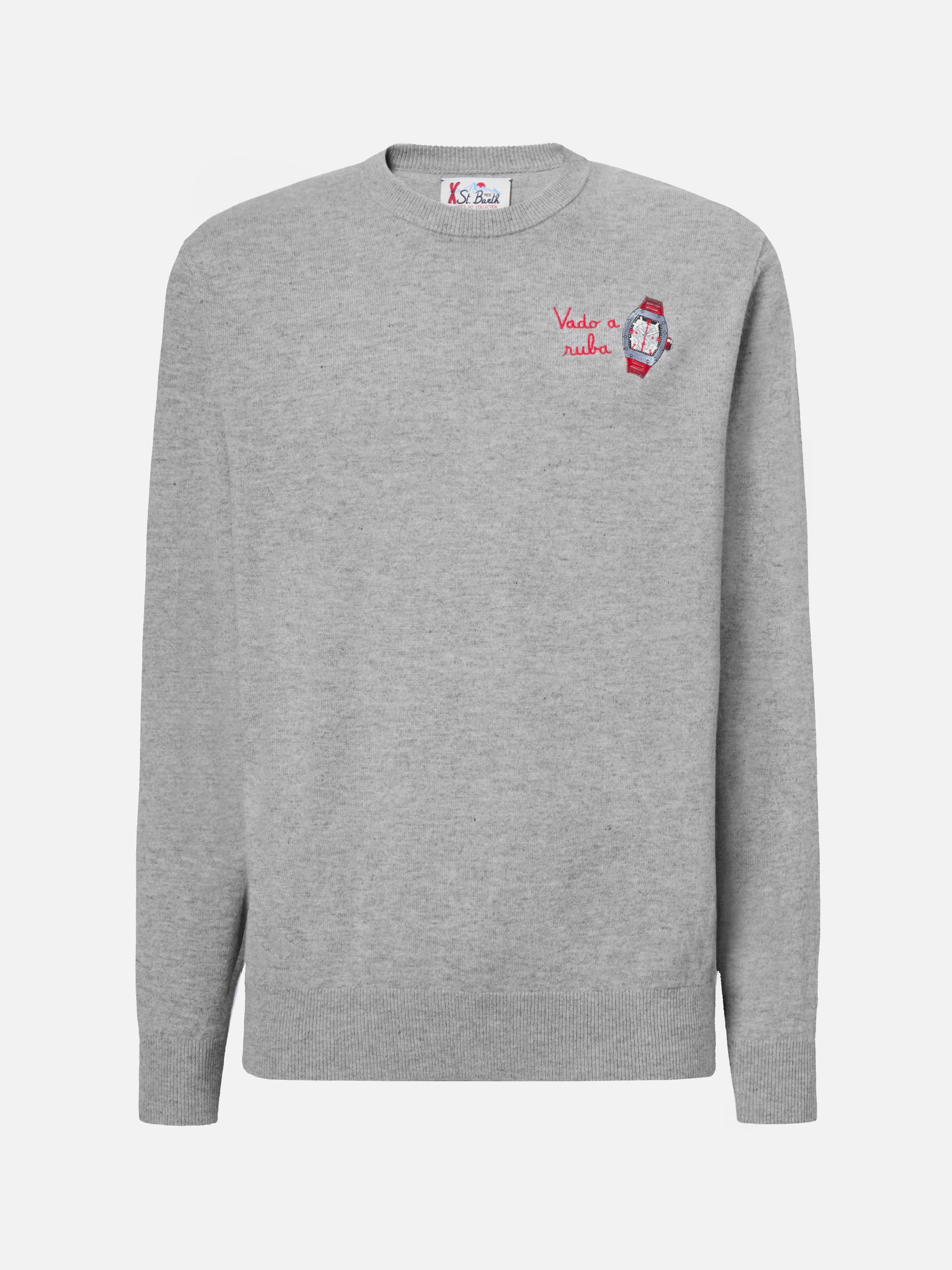 mc2-saint-barth-heron-light-maglione-uomo-grigio-chiaro-cashmere-vado-a-ruba image 5