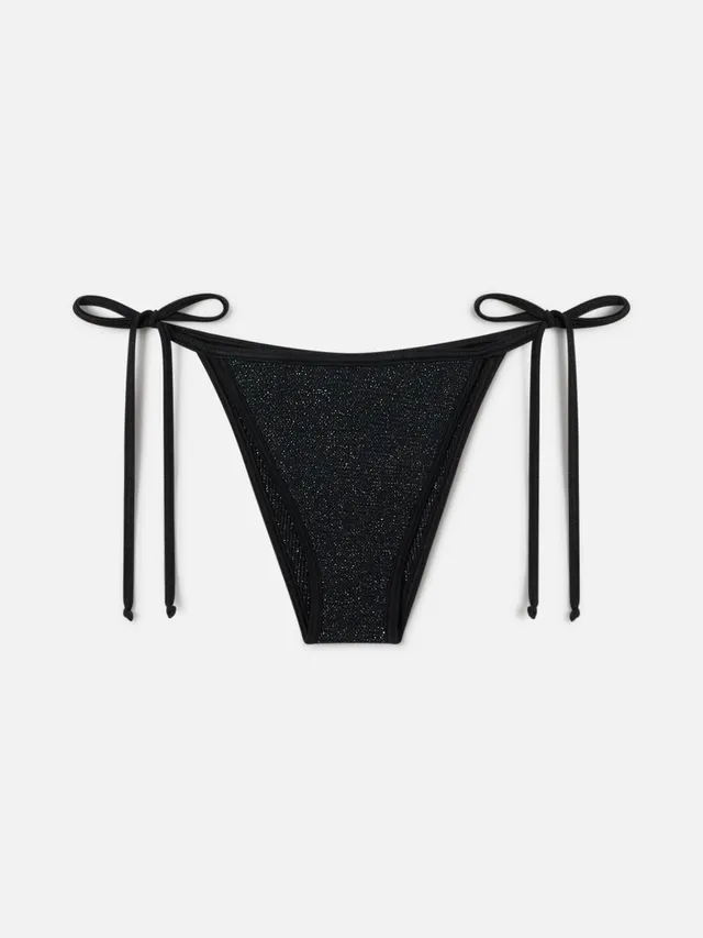mc2-saint-barth-marielle-string-slip-mare-brasiliana-donna-crinkle-nero image 1