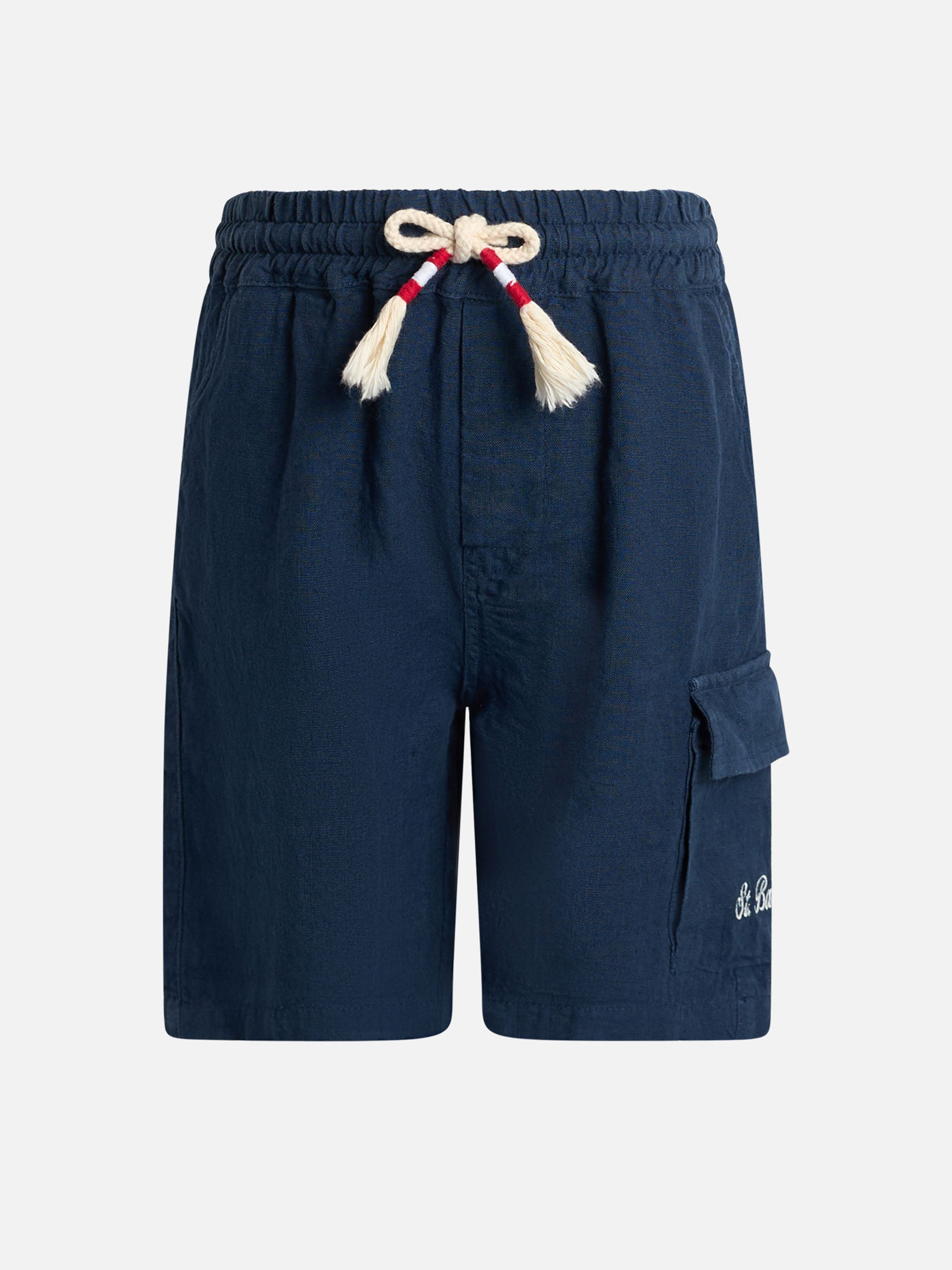 mc2-saint-barth-marseille-jr-bermuda-bambino-in-lino-blu-navy image 1
