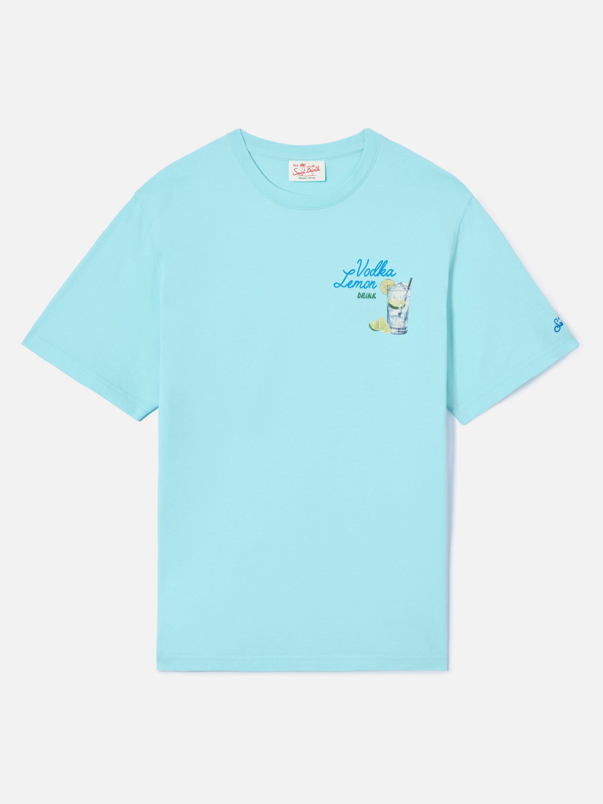 mc2-saint-barth-t-shirt-portland-uomo-verde-acqua-vodka-lemon-drink-in-puro-coto image 5