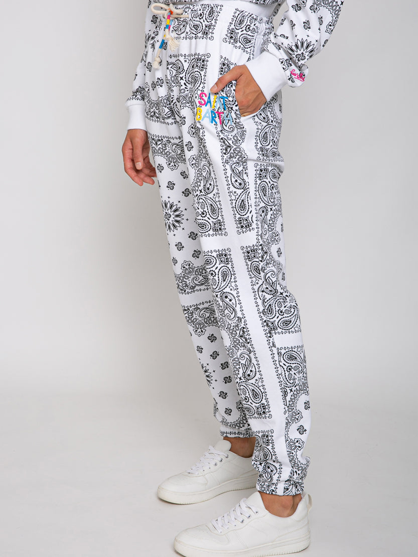 mc2-saint-barth-joggers-donna-in-cotone-con-stampa-bandana-bianca image 3