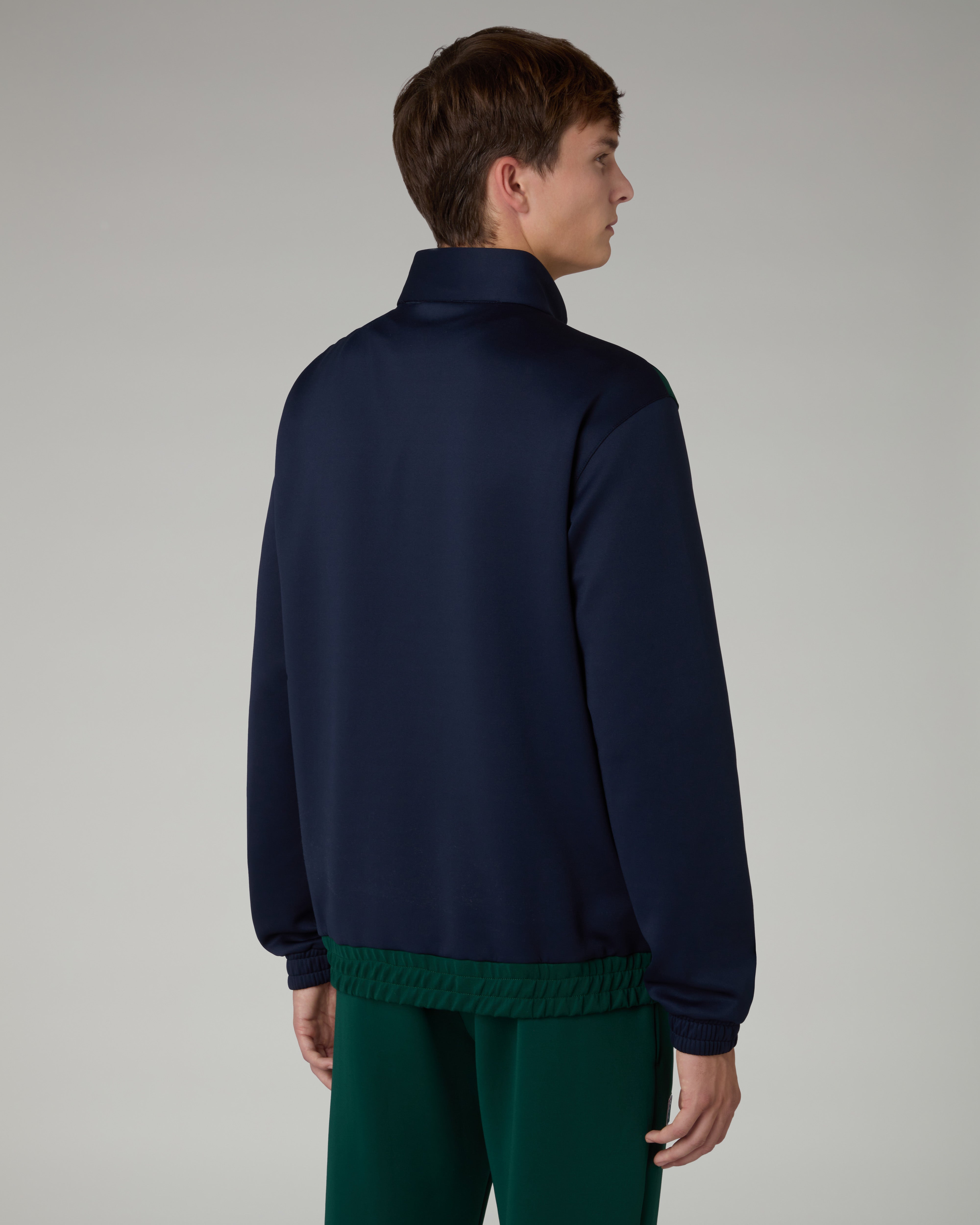 australian-classic-crewneck-blu-navy-felpa-girocollo-mezza-zip-con-tasche image 3