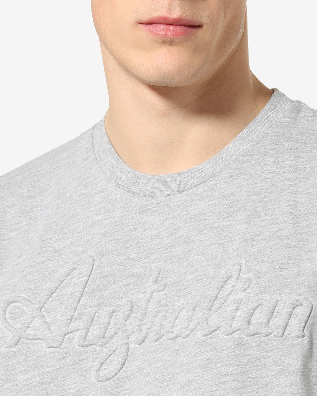 australian-3d-logo-t-shirt-grigio-melange-in-cotone image 4