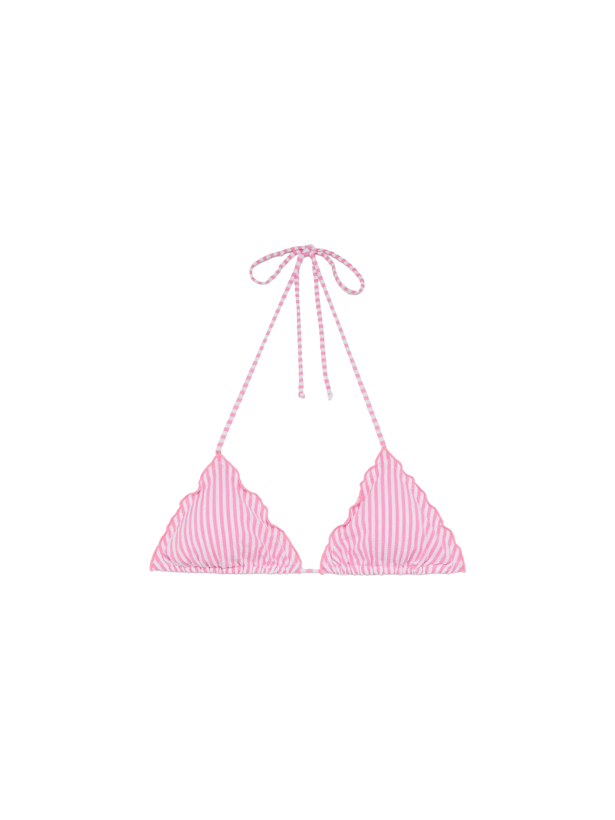 mc2-saint-barth-top-mare-donna-sagittarius-triangolo-seersucker-rosa image 1