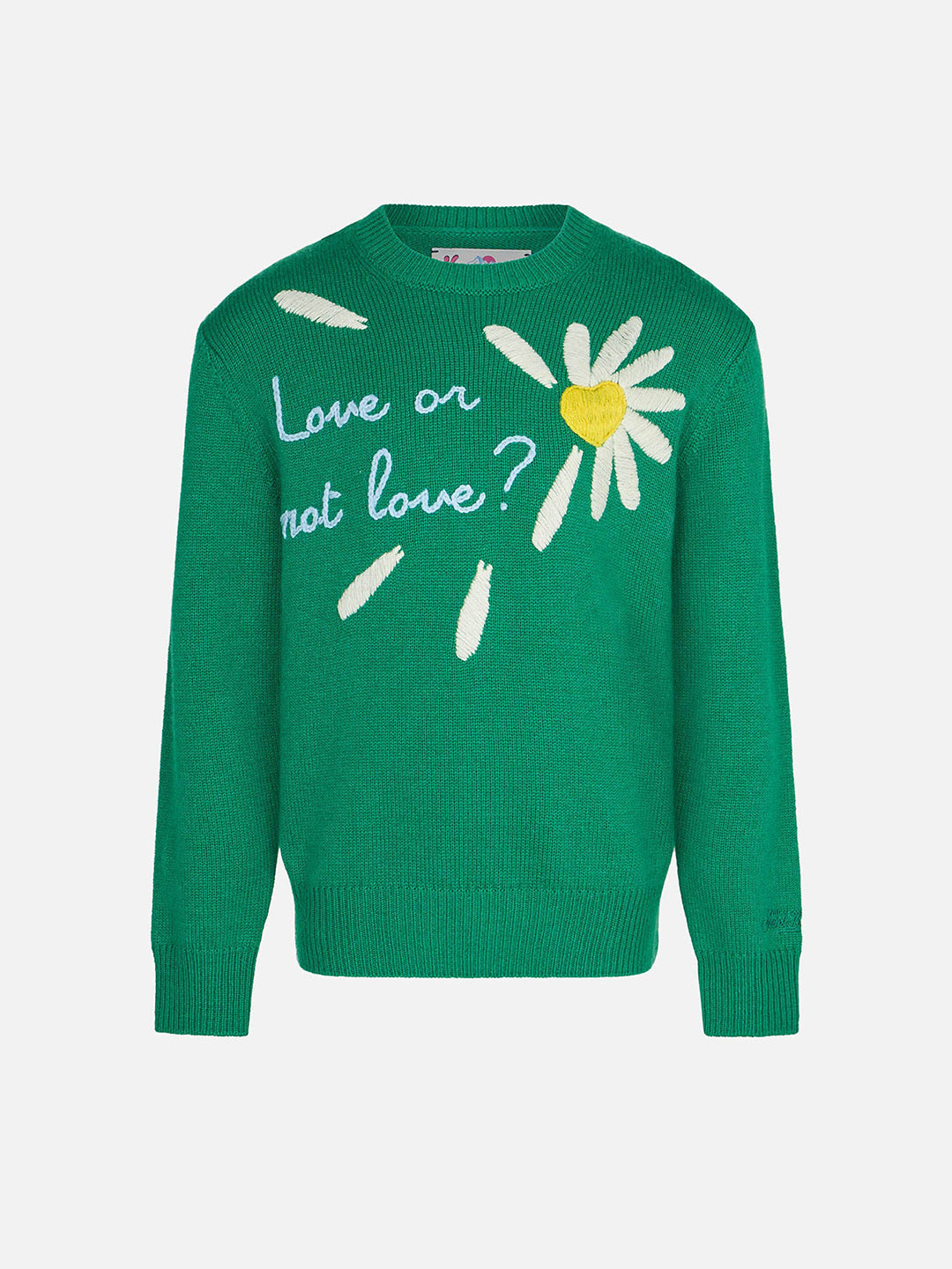 mc2-saint-barth-maglione-bambina-garzato-love-margherite-verde image 1