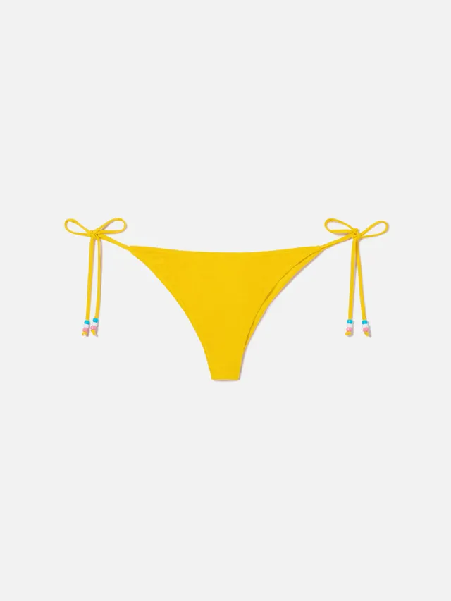 mc2-saint-barth-marielle-slip-mare-donna-giallo-spugna-con-charms image 1