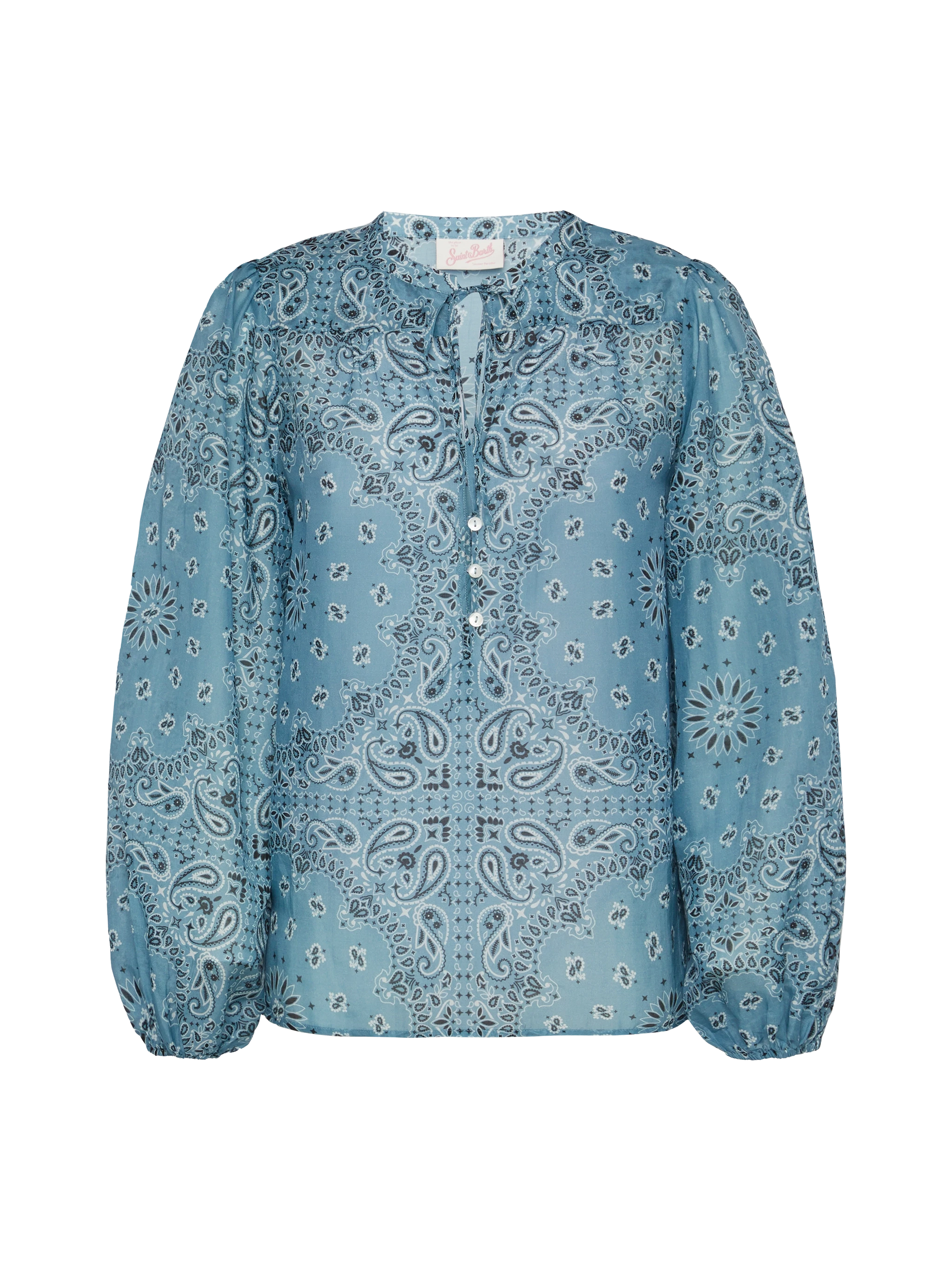 mc2-saint-barth-harper-camicia-oversize-voile-seta-lurex-stampa-bandana-rosa image 1