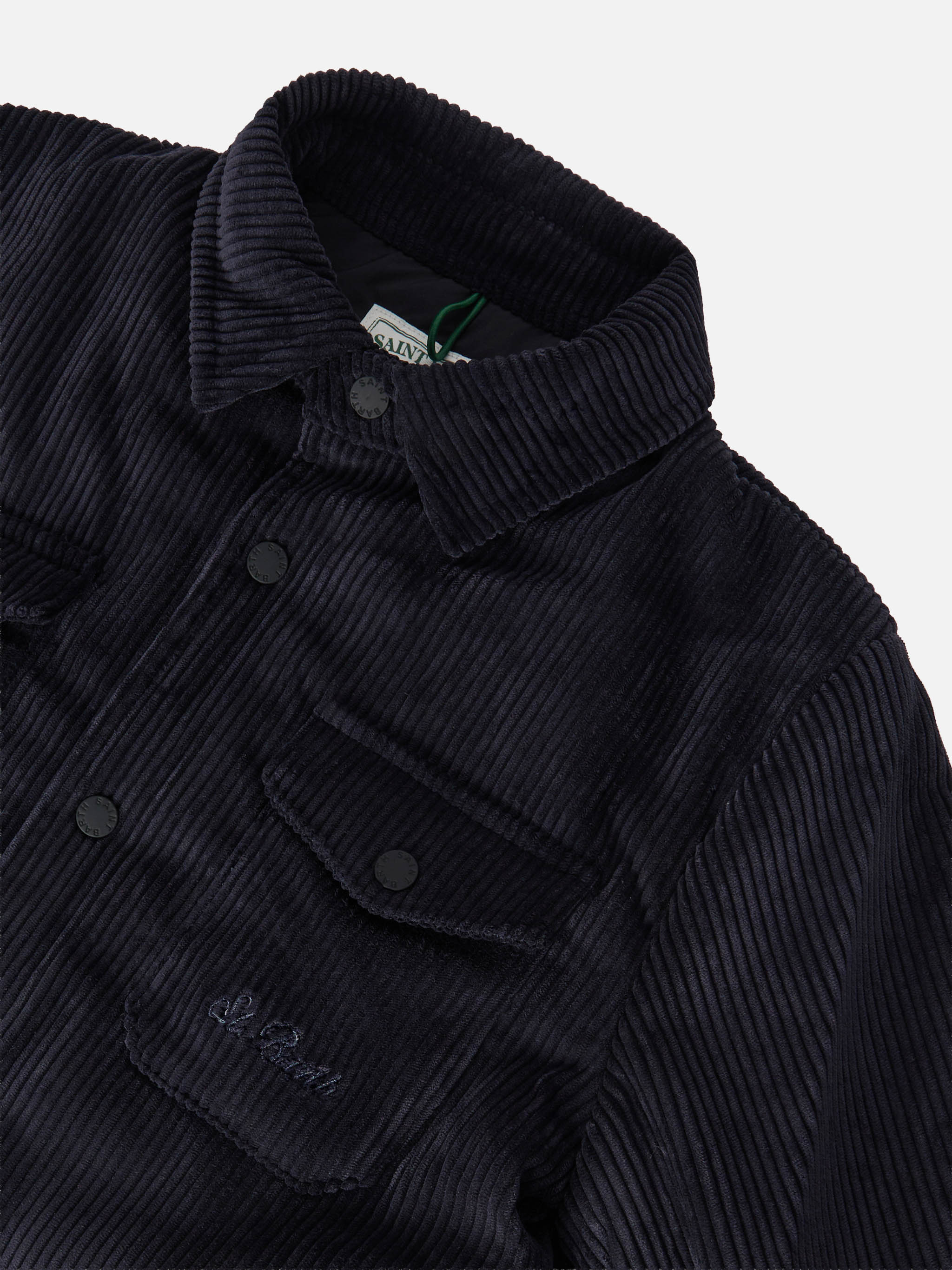 mc2-saint-barth-chalet-jr-camicia-imbottita-bambino-corduroy-blu-navy image 2