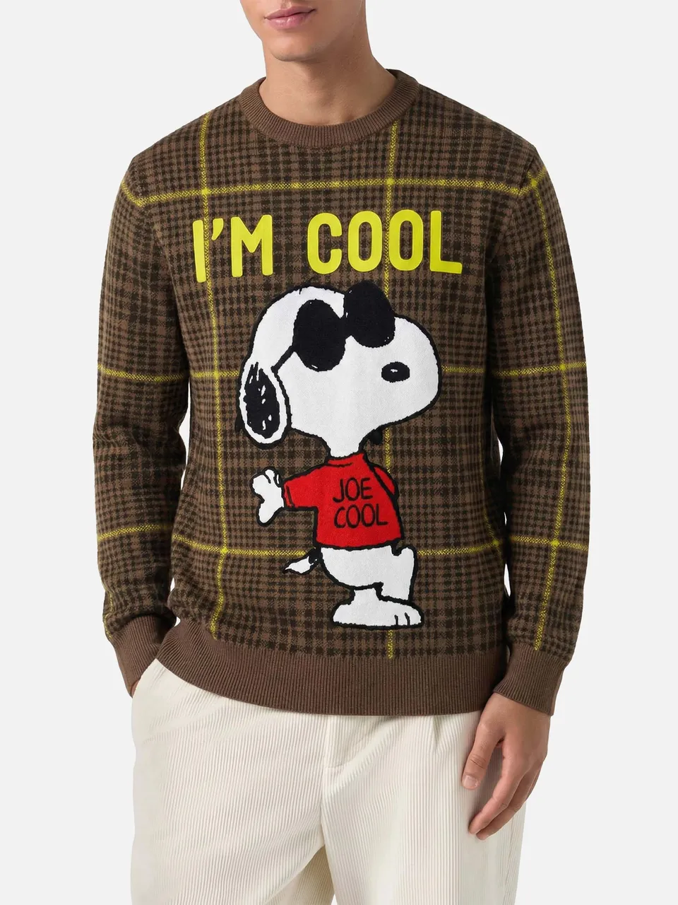 mc2-saint-barth-heron-p-maglione-jacquard-snoopy-principe-di-galles-uomo image 1