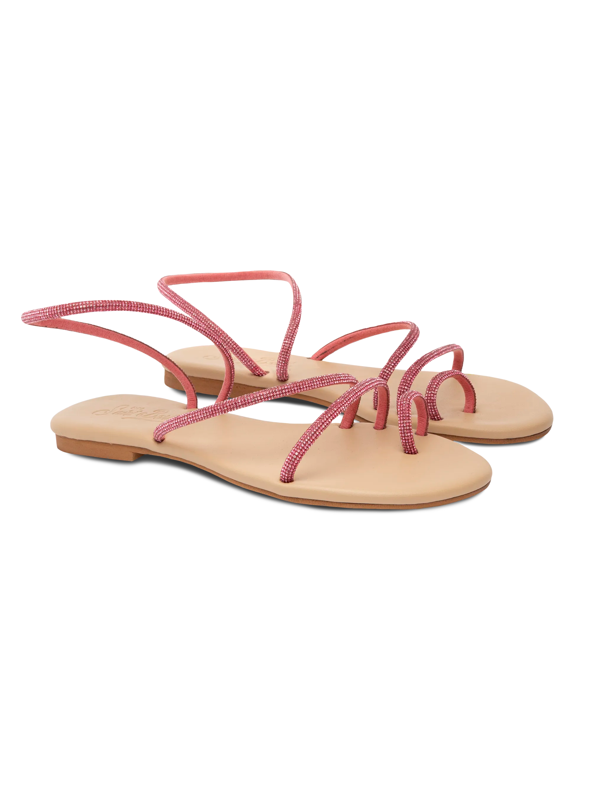 mc2-saint-barth-flat-ring-sandals-capresi-rosa-fucsia-con-strass image 1