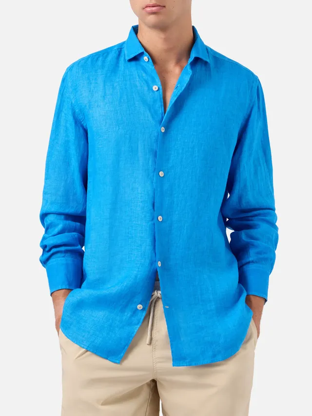 mc2-saint-barth-camicia-pamplona-in-puro-lino-bluette-da-uomo image 1