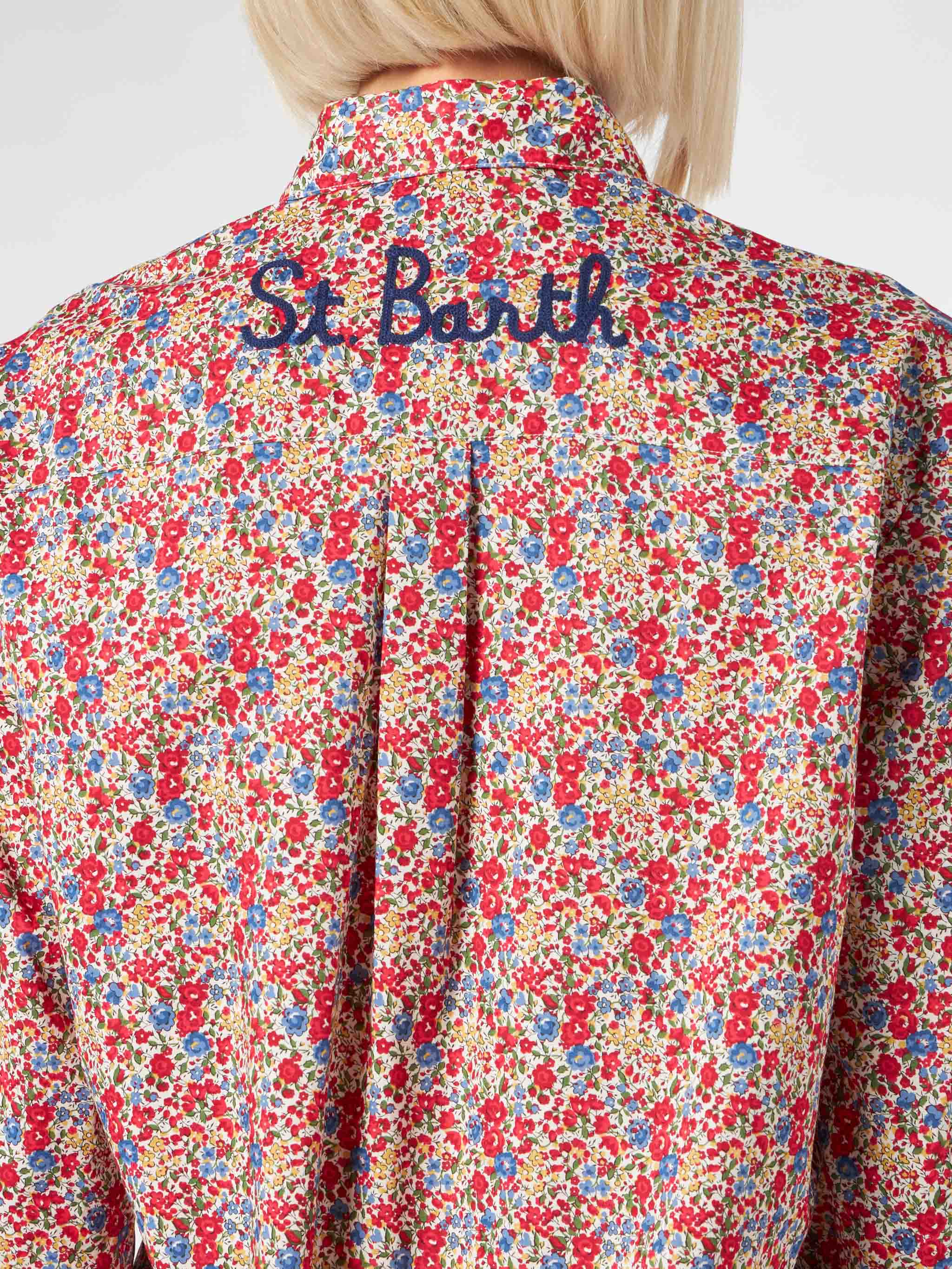 camicia-mc2-saint-barth-brigitte-in-cotone-con-fantasia-floreale-liberty-special image 3