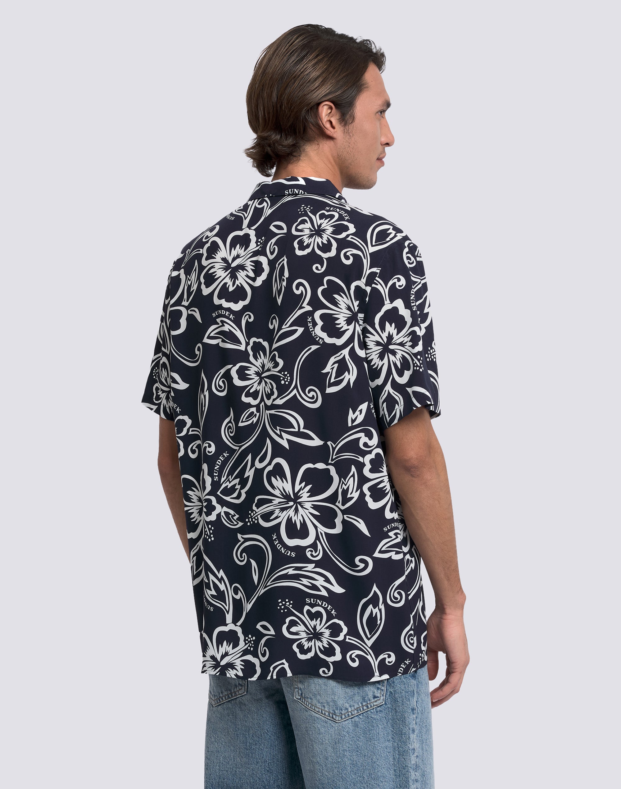 sundek-camicia-uomo-stampata-bowling-in-viscosa-popeline-maniche-corte image 5