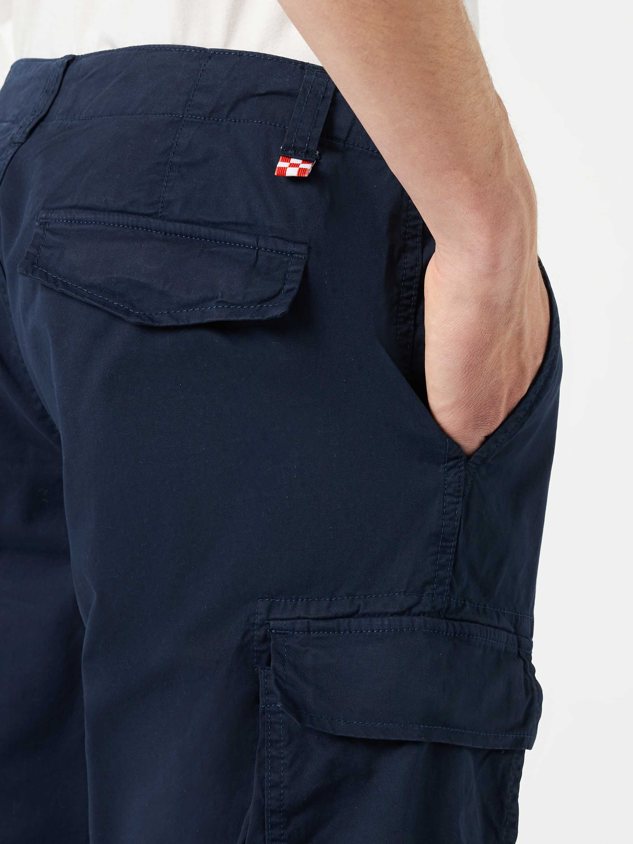mc2-saint-barth-short-cargo-freeport-in-cotone-blu-navy-tinta-unita image 2