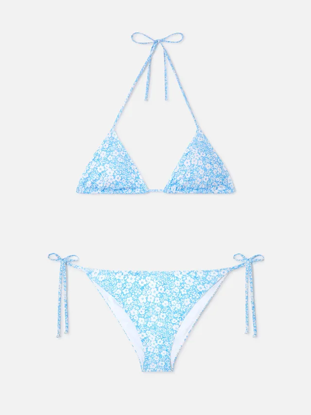 bikini-donna-mc2-saint-barth-leah-virgo-triangolo-stampa-floreale-vintage image 1