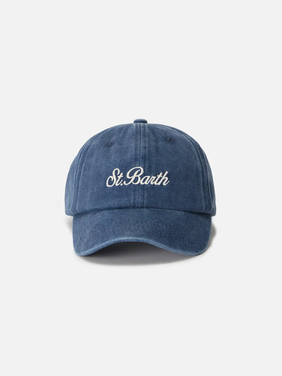 mc2-saint-barth-davis-das0004-cappellino-con-visiera-denim-blu-logo-ricamato image 1