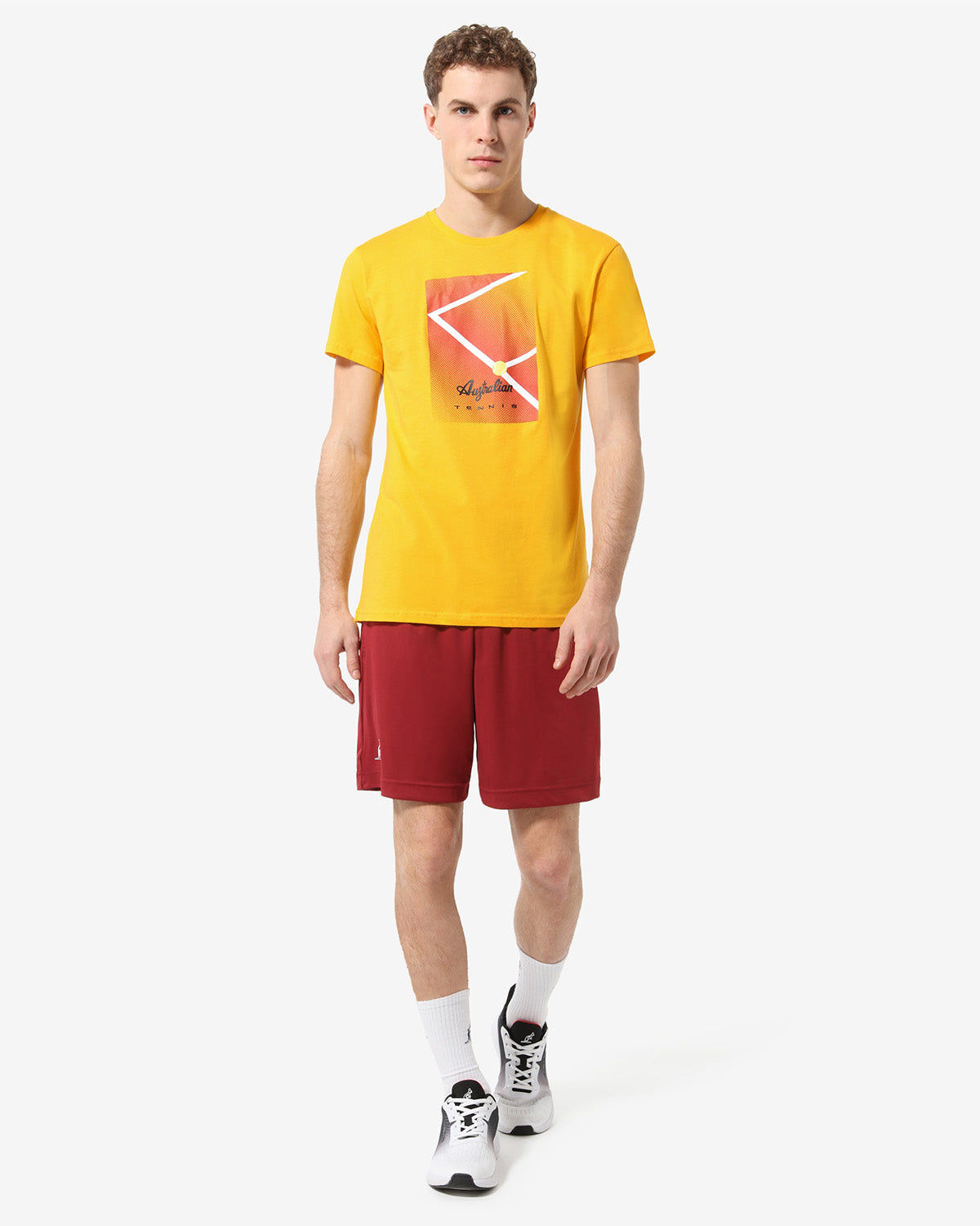 australian-court-t-shirt-australian-tennis-maglietta-cotone-zafferano image 2