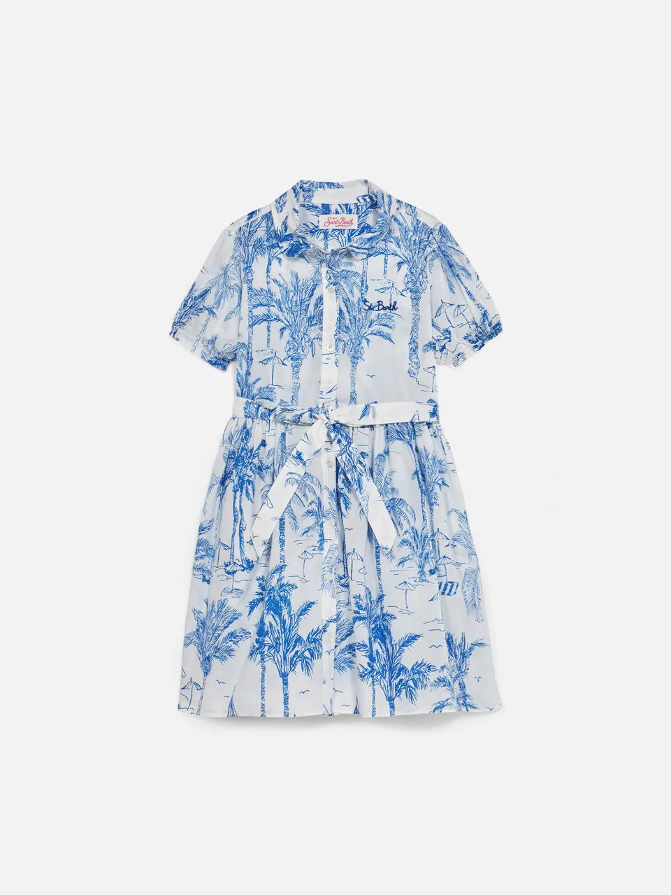 mc2-saint-barth-abito-anastasie-jr-bambina-cotone-stampa-toile-de-jouy image 1