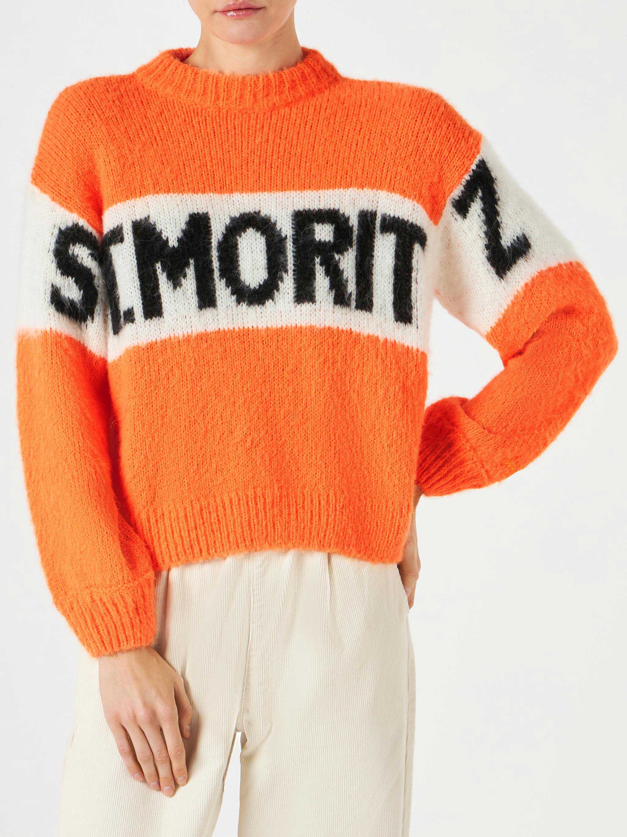 mc2-saint-barth-maglia-danya-soft-con-ricamo-st-moritz-arancione-fluo image 1