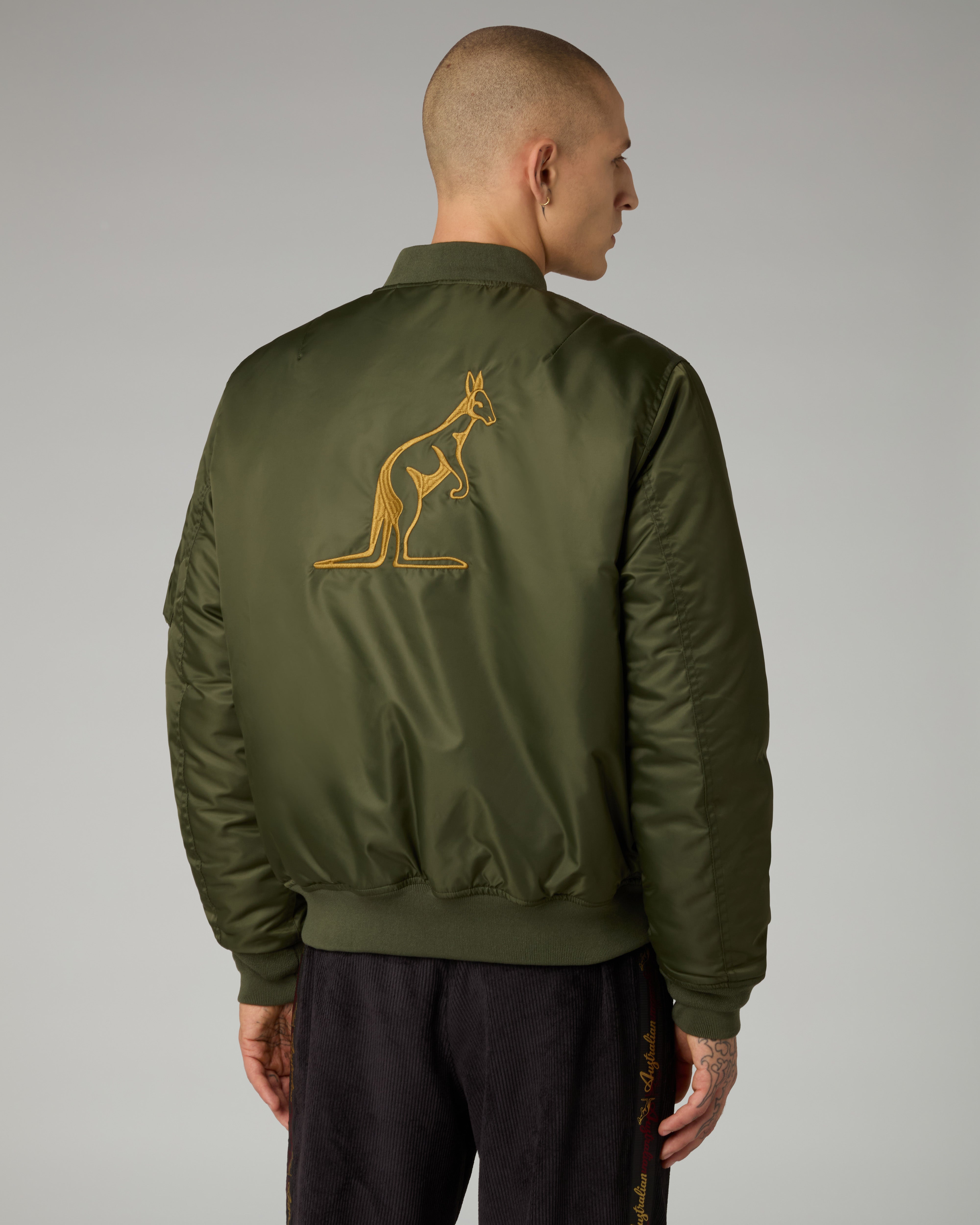 australian-archive-bomber-jacket-in-twill-di-nylon-con-fodera-jacquard image 1
