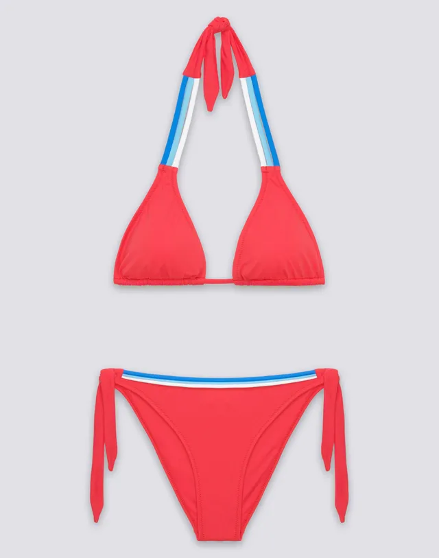 sundek-american-bikini-triangolo-ampio-imbottito-e-slip-regolabile-tricolore image 1